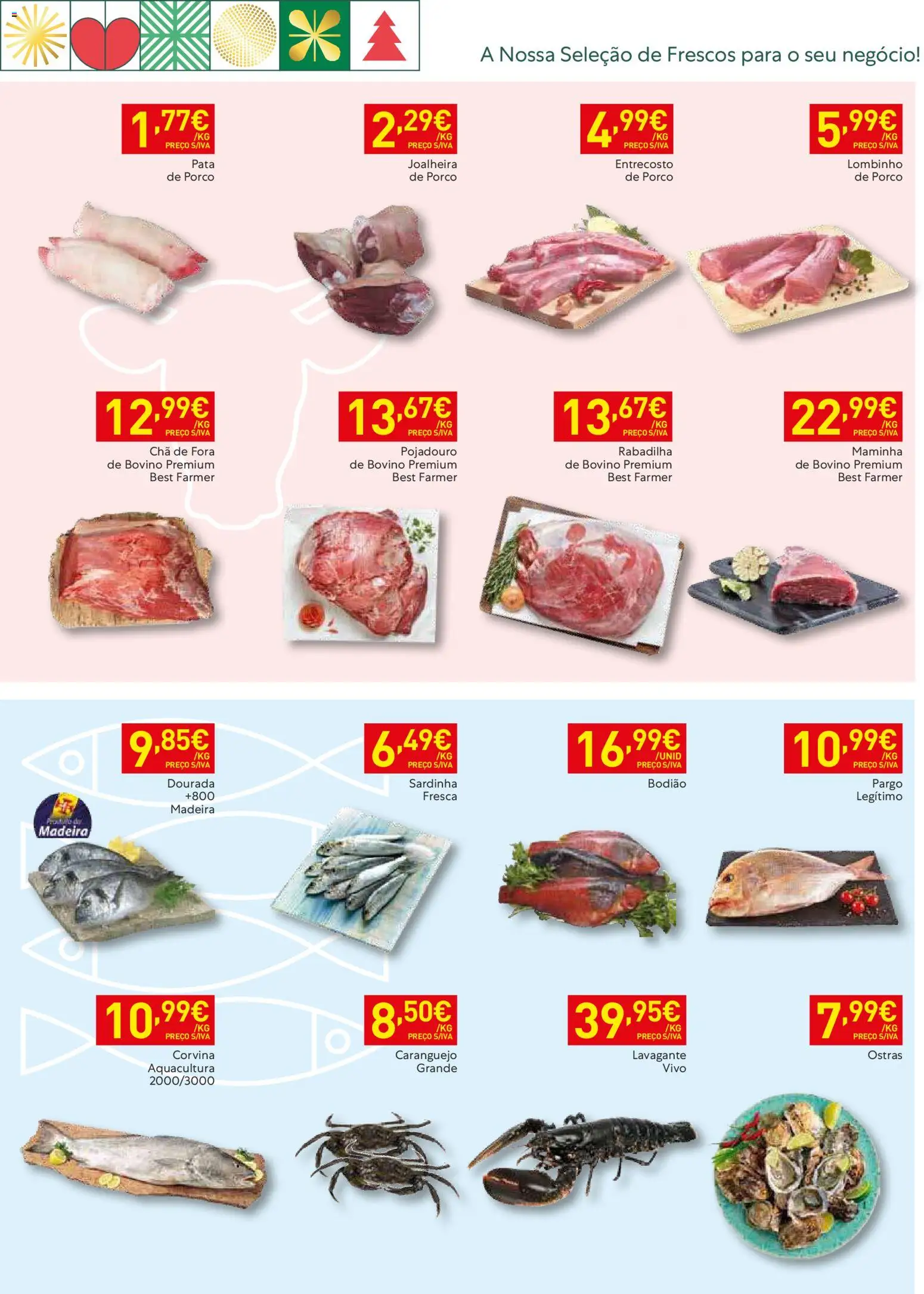 Recheio - Bons Negócios Madeira │ válido de 04.11.2025 | Página: 5 | Produtos: Dourada, Ostras, Caranguejo, Chá