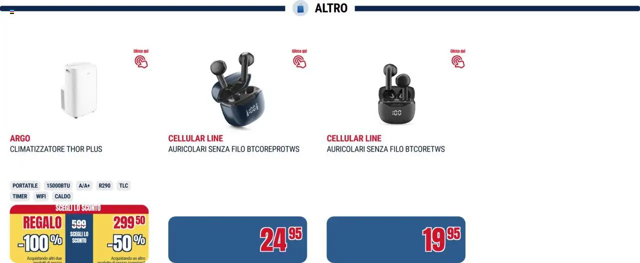 Volantino Trony del 03.07.2025 | Pagina: 29 | Prodotti: Auricolari, Climatizzatore