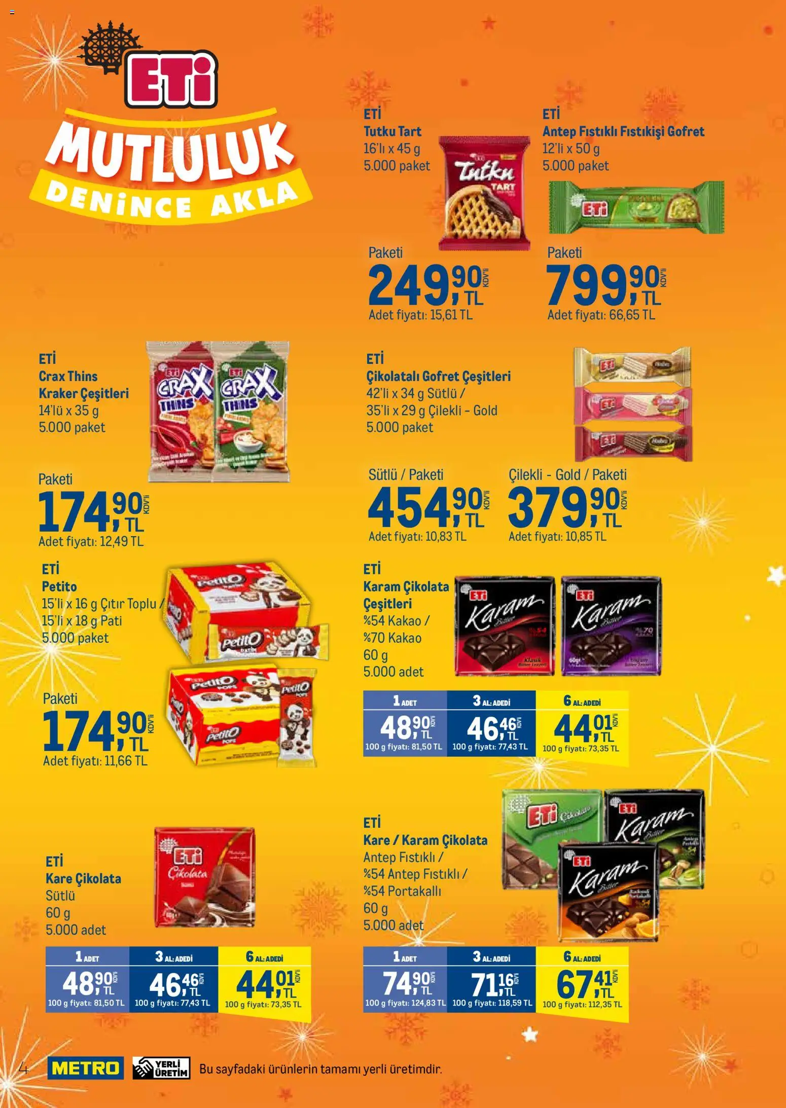 Metro - Yılbaşı Şekerleme Kataloğu - 15.12.2025 tarihinden itibaren geçerlidir | Sayfa: 4 | Ürünler: Gofret, Çikolatalı gofret, Çikolata