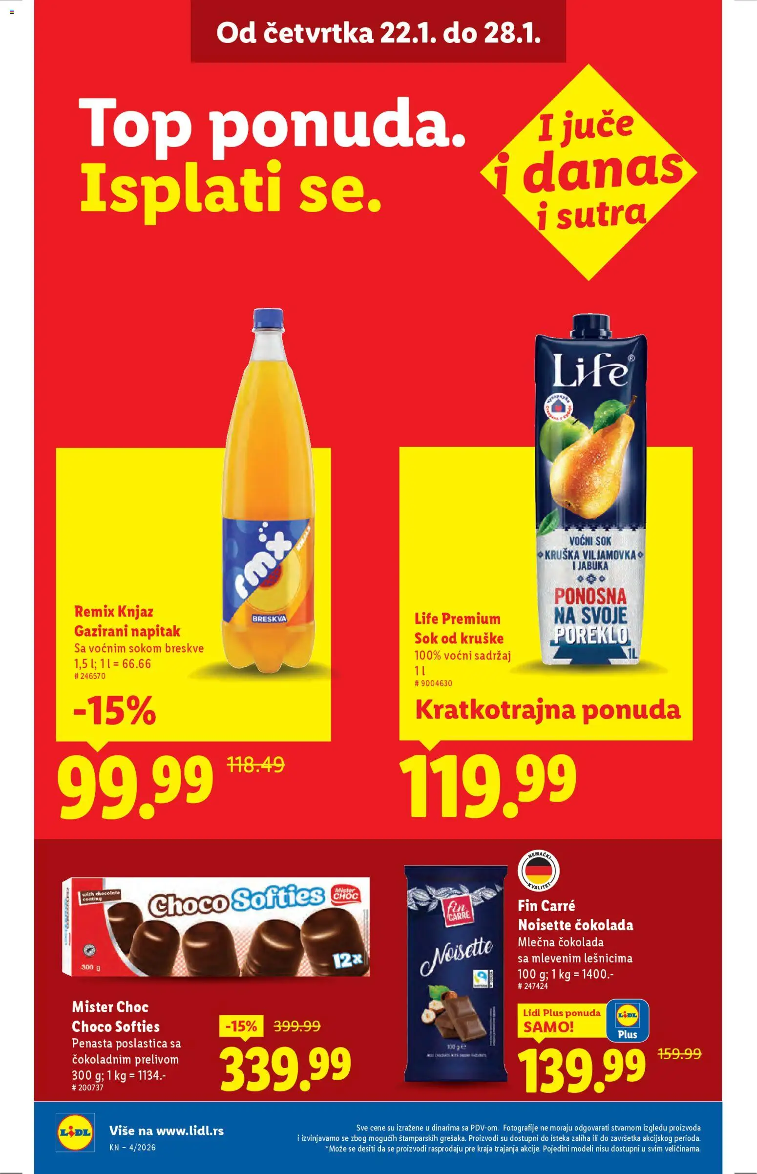 Lidl katalog - važi od 22.01.2026 | Strana: 24 | Proizvode: Marshmallow, Čokolada, Mlečna čokolada, Breskva