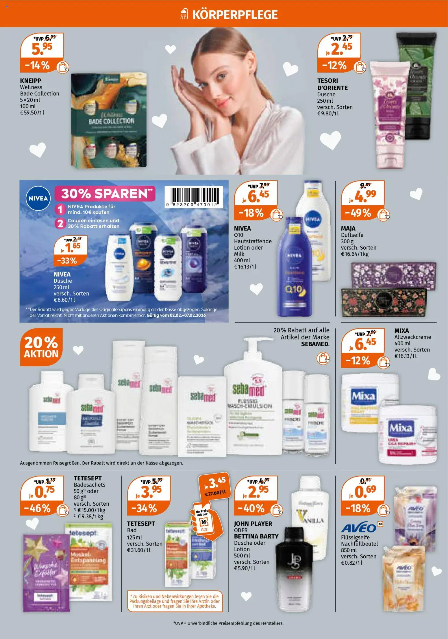 Müller Prospekt 	 – gültig ab 02.02.2026 | Seite: 4 | Produkte: Bad, Body Cream, Shower Gel, Player