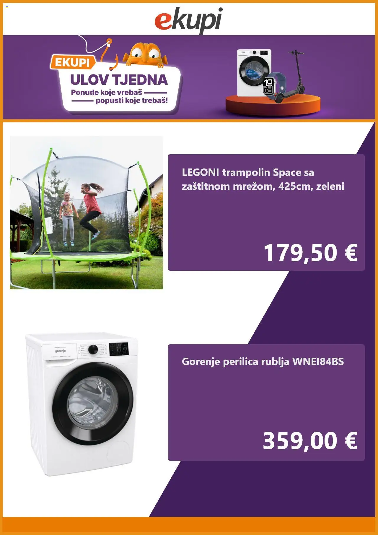 eKupi katalog | vrijedi od 04.08.2025 | Stranica: 5 | Proizvodi: Trampolin, Perilica rublja