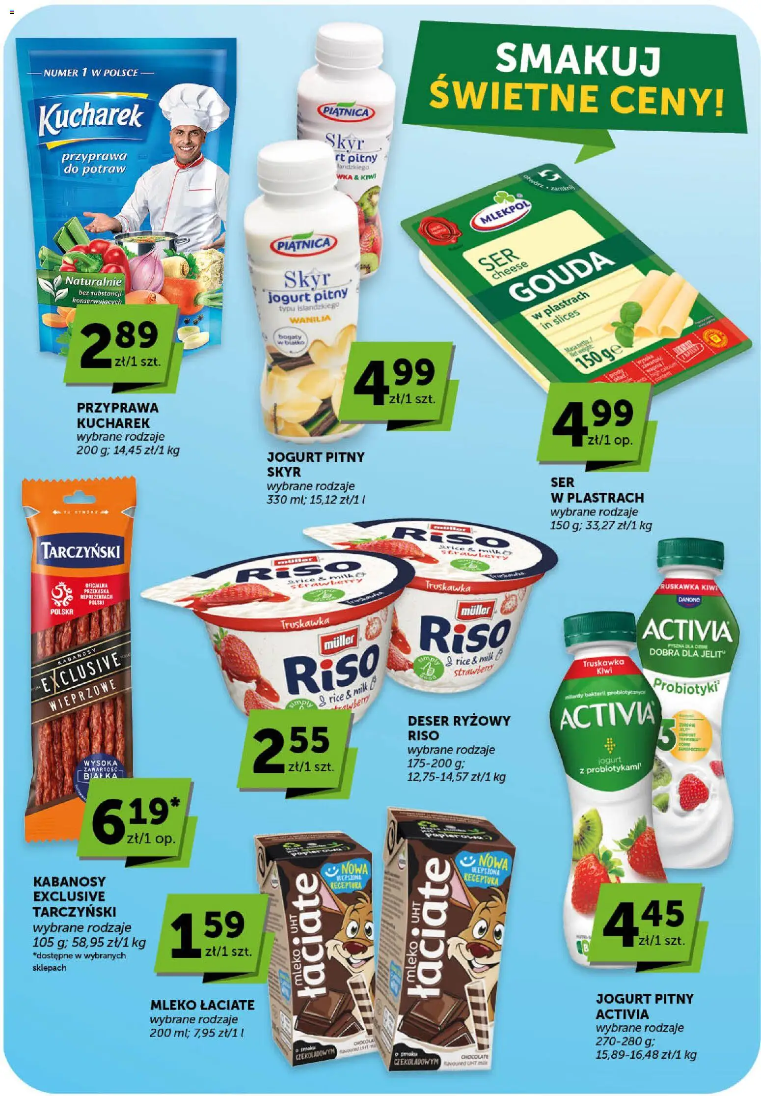 Groszek gazetka - Minimarket od 05.03.2026 | Strona: 10 | Produkty: Kabanosy, Mleko, Jogurt, Kiwi