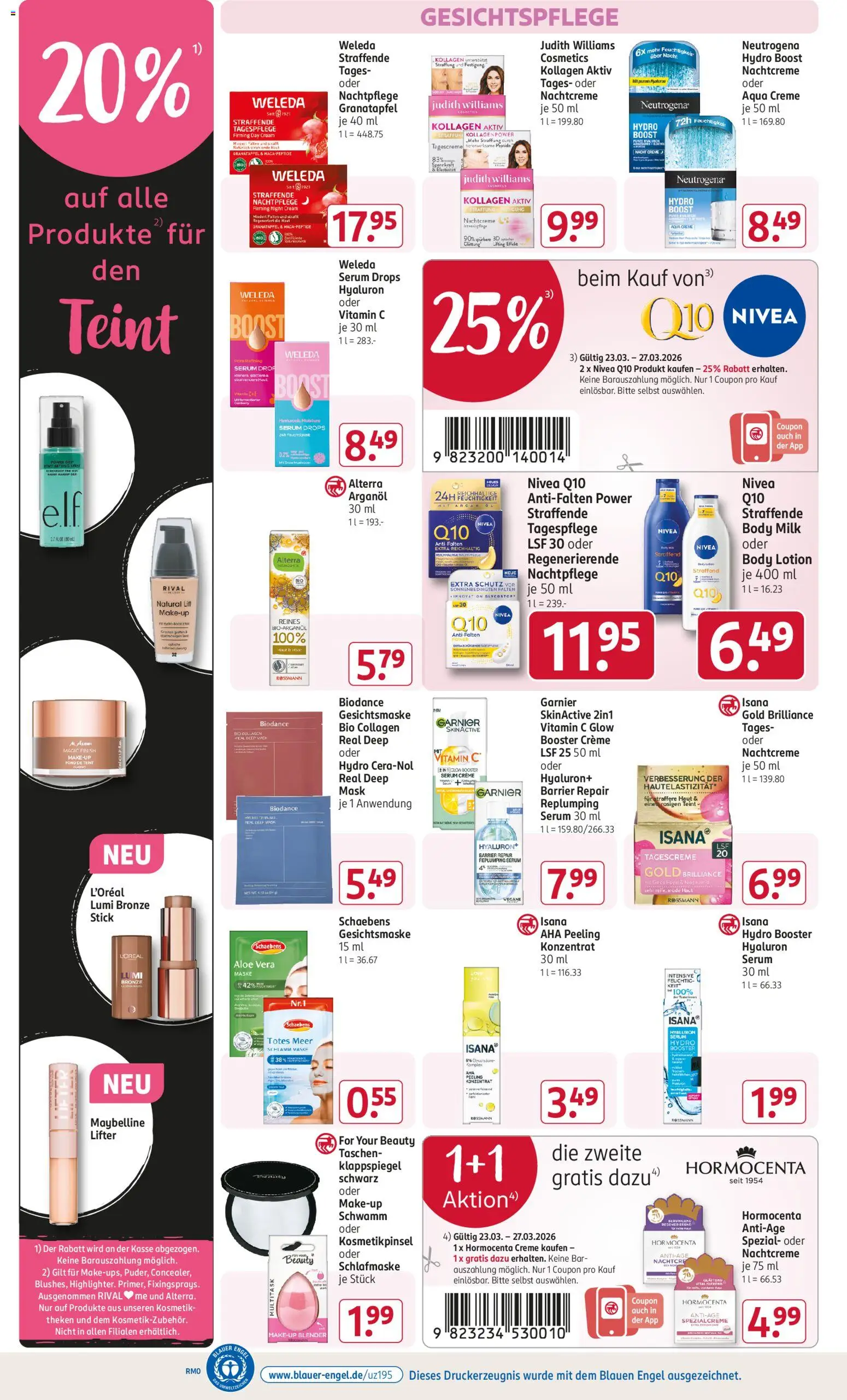 Rossmann Angebotsprospekt – gültig ab 23.03.2026 | Seite: 8 | Produkte: Finish, Creme, Peeling, Serum