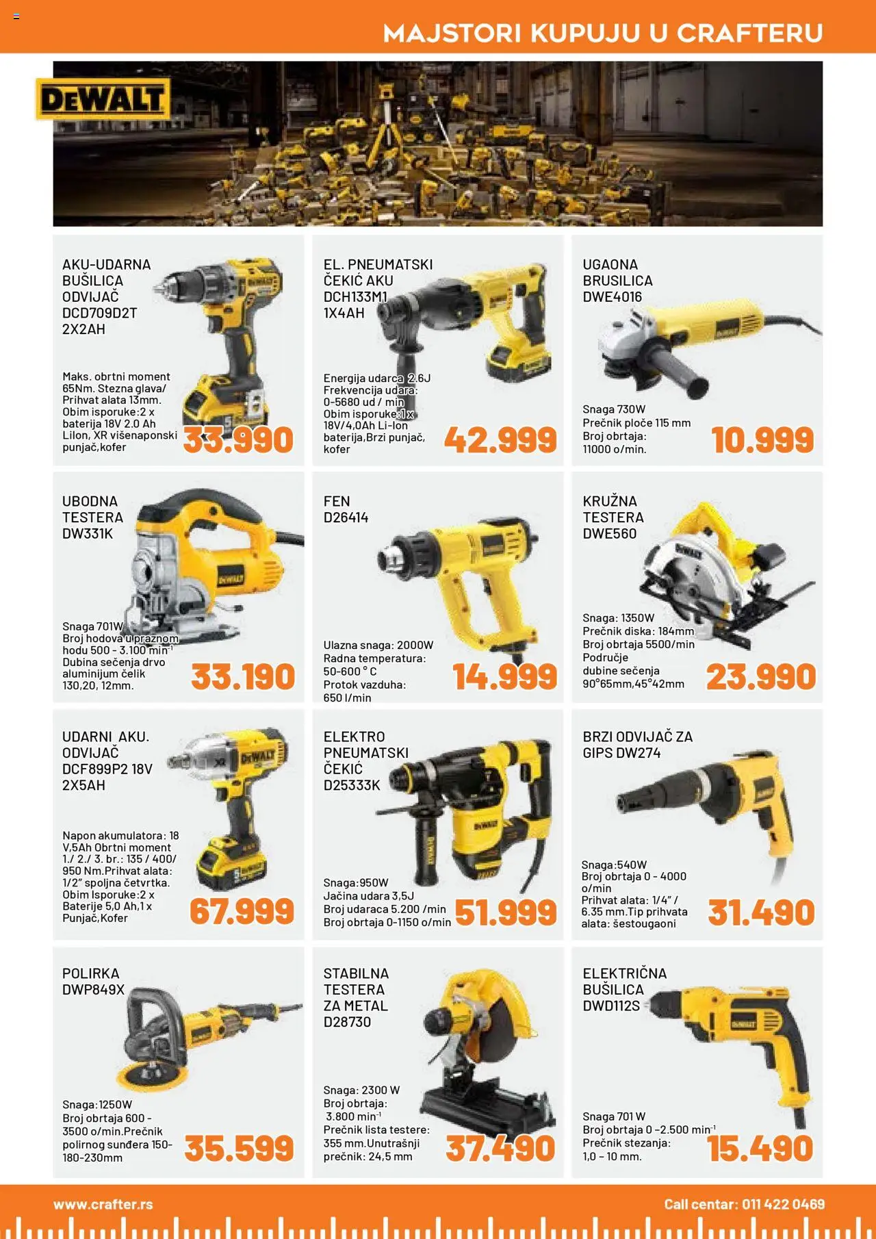 Crafter katalog - važi od 15.09.2025 | Strana: 13 | Proizvode: Kofer, Baterija, Kružna testera, Baterije