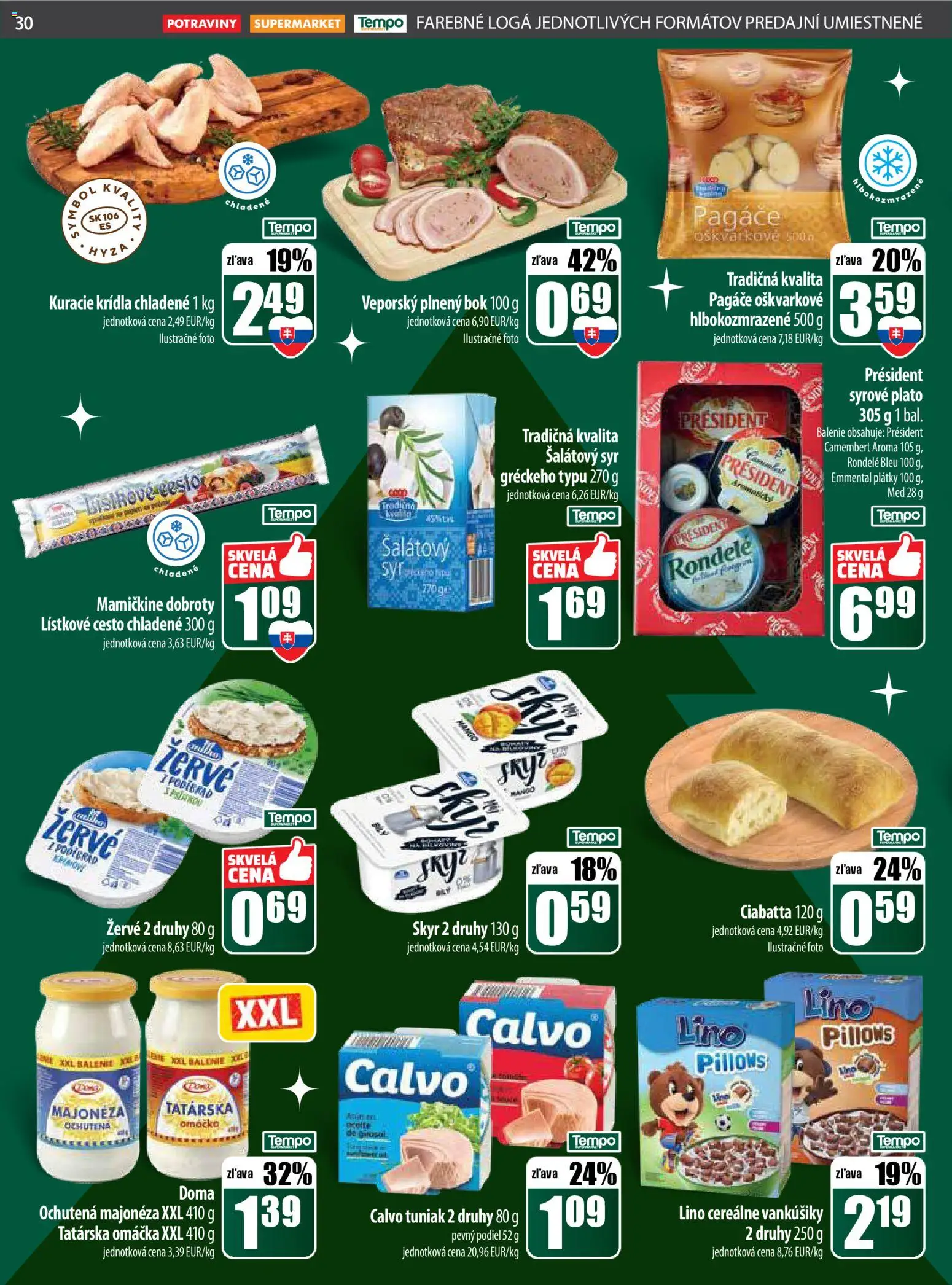 Nové COOP Jednota akcie – leták je platný od 18.12.2025 | Strana: 30 | Produkty: Syr, Skyr, Lístkové cesto, Omáčka