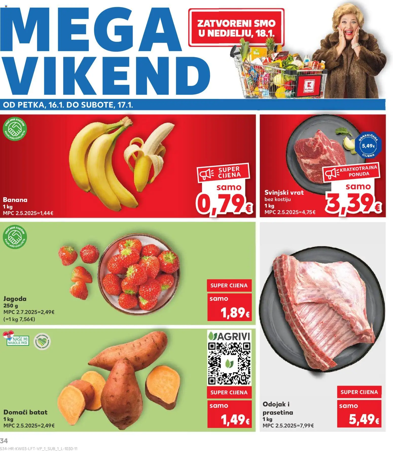 Kaufland katalog | vrijedi od 14.01.2026 | Stranica: 34 | Proizvodi: Odojak, Svinjski vrat