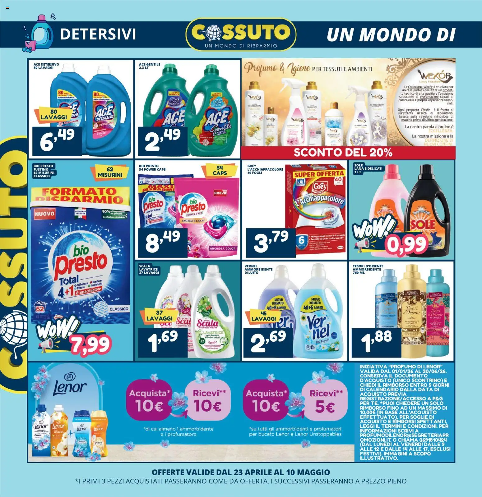 Volantino Cossuto del 23.04.2026 | Pagina: 2 | Prodotti: Smacchiatore, Lavatrice, Scala, Profumo