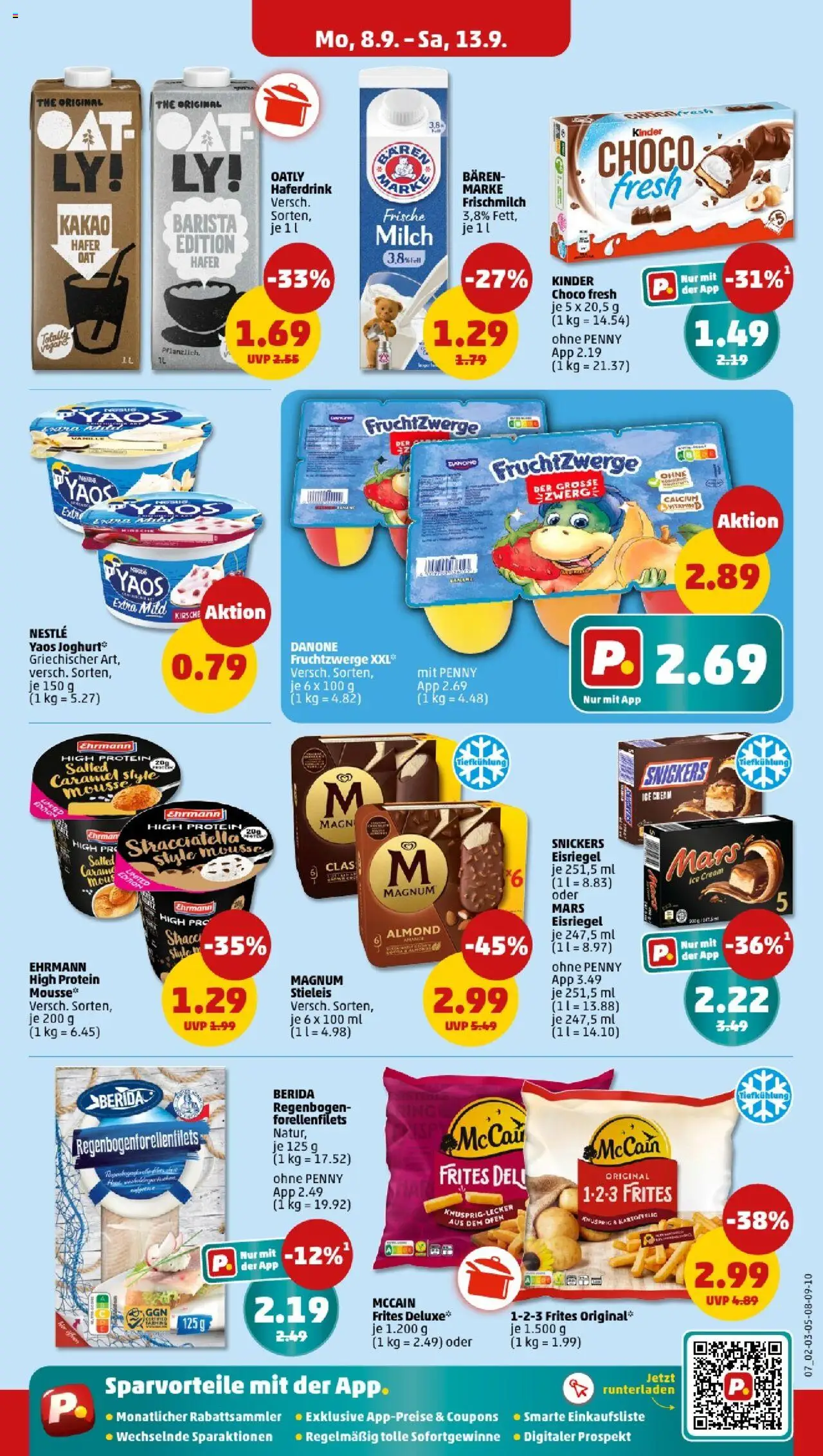 Penny Nordrhein - Westfalen – gültig ab 08.09.2025 | Seite: 7 | Produkte: Fruchtzwerge, Snickers, Mars, Haferdrink