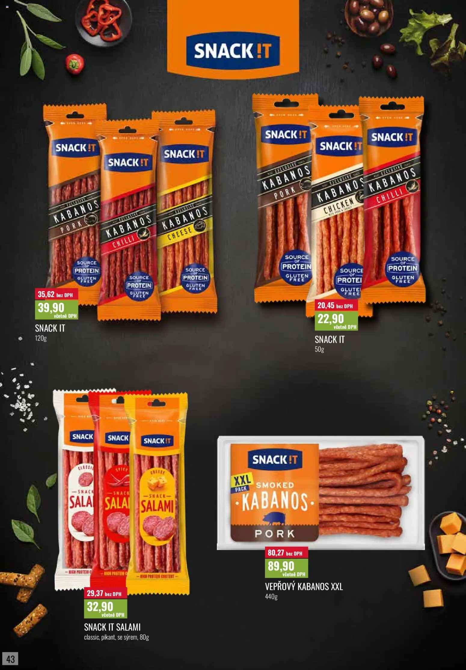 Ratio leták od 01.03.2026 | Strana: 43 | Produkty: Šála, Kabanos, Protein