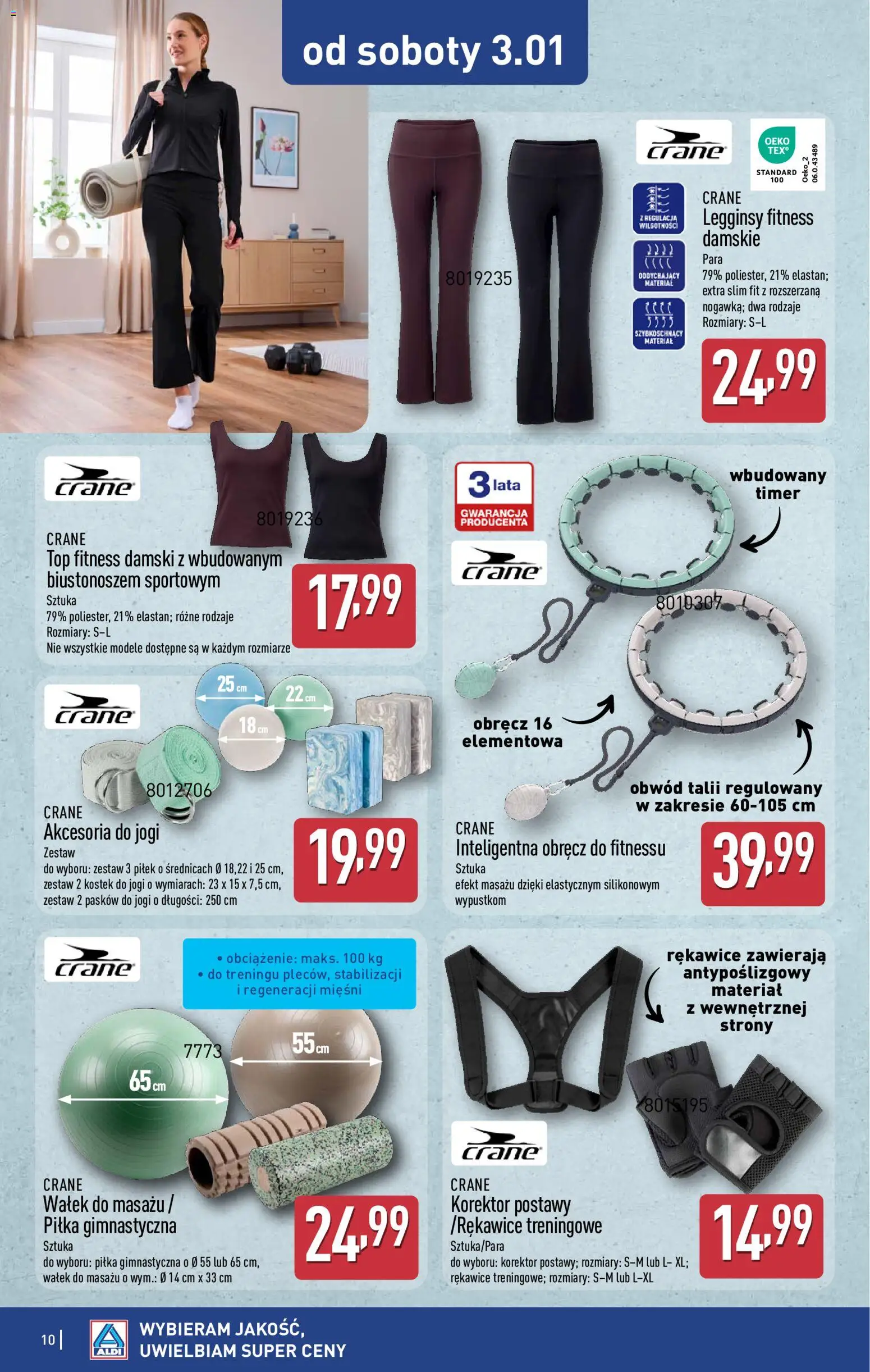 Aldi Gazetka - Artykuły przemysłowe i tekstylia od 29.12.2025 | Strona: 10 | Produkty: Top, Legginsy, Korektor