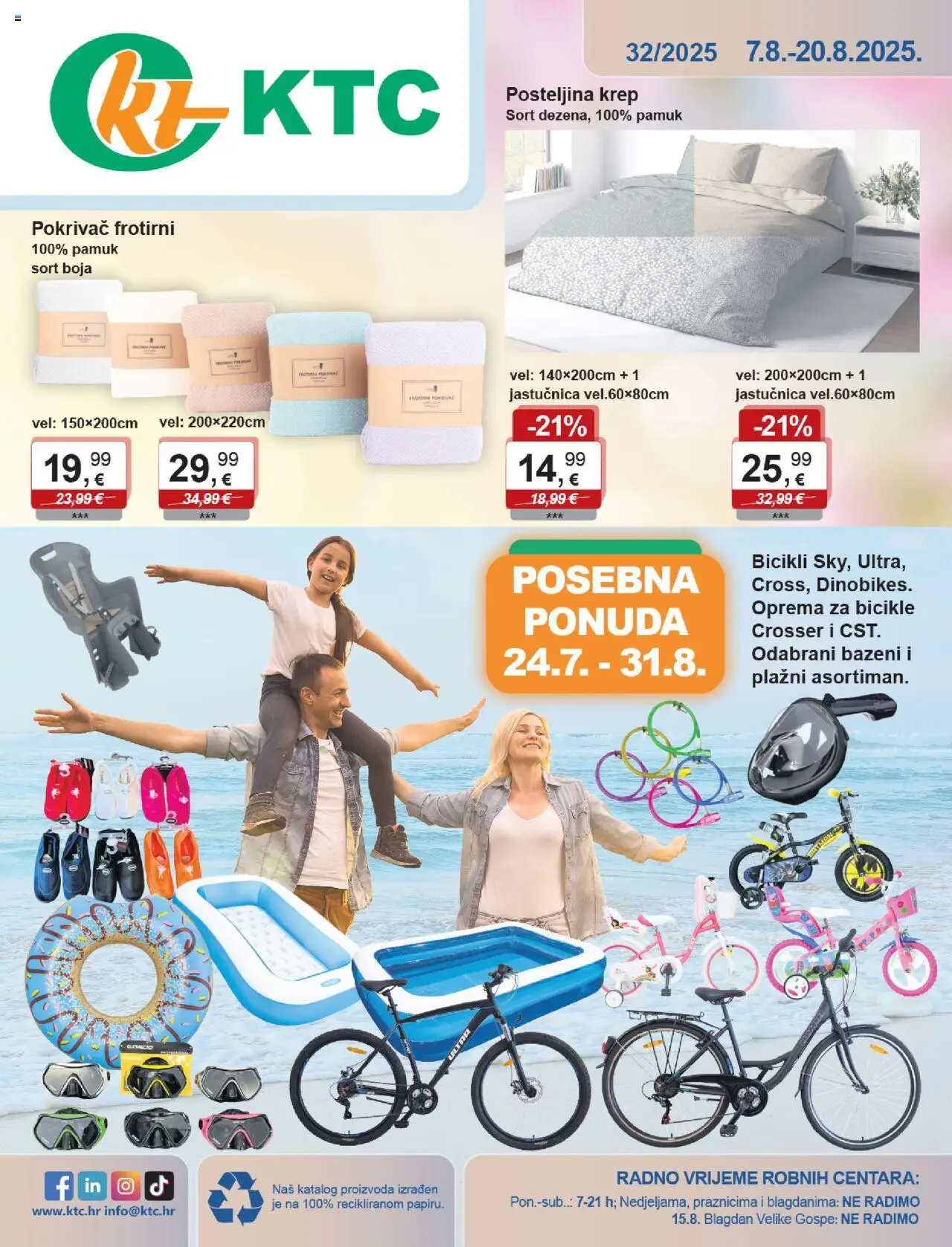 KTC katalog | vrijedi od 07.08.2025 | Stranica: 1 | Proizvodi: Pokrivač, Jastučnica, Posteljina
