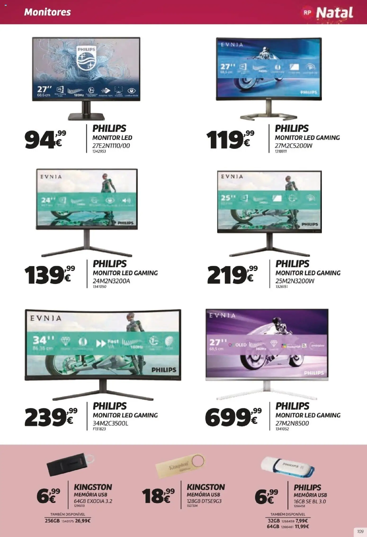 Radio Popular - Especial Natal │ válido de 05.12.2025 | Página: 109 | Produtos: Monitor, USB