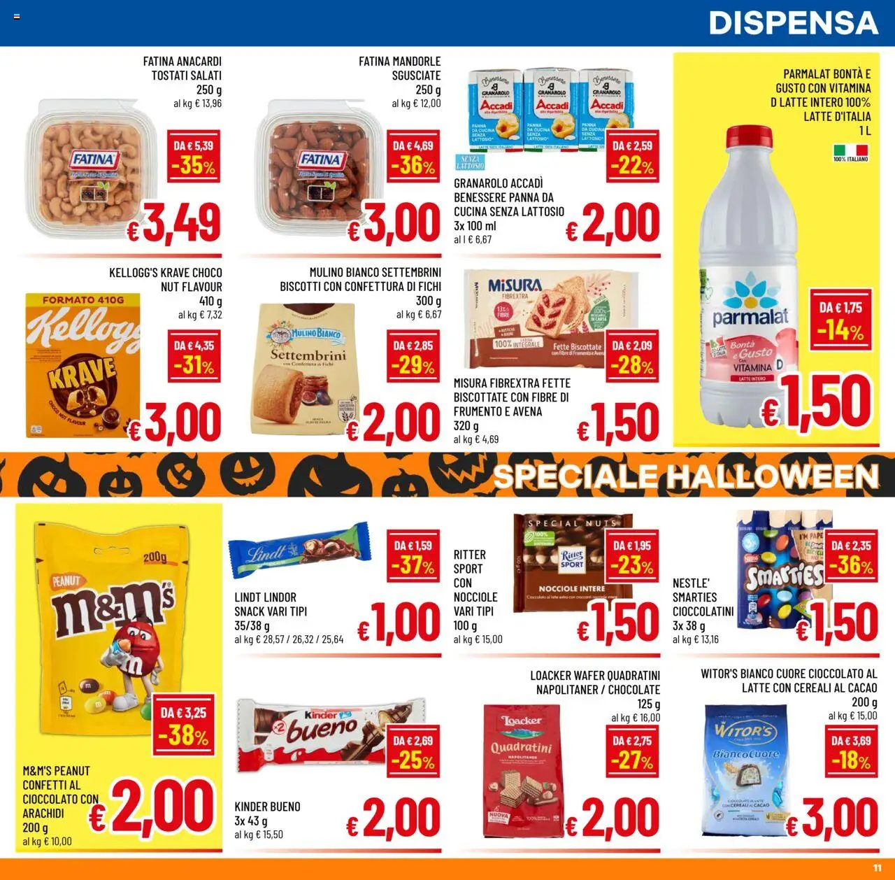 Volantino A&O del 15.10.2025 | Pagina: 11 | Prodotti: Cereali, Panna, Biscotti, Latte