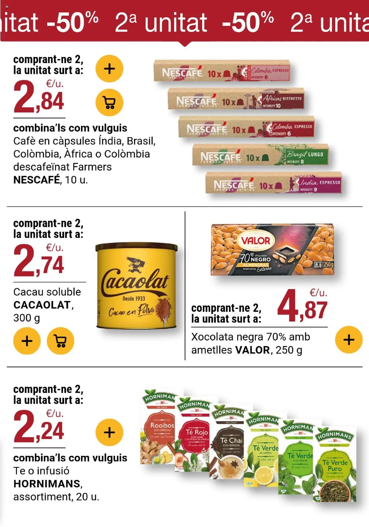Bonpreu folleto │ válido desde el 23.09.2025 | Página: 21 | Productos: Café, Chocolate, Té, Φρυγανιές σικάλεως
