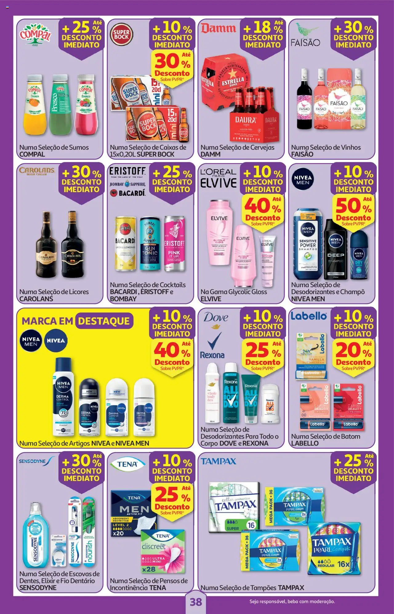 Auchan folheto │ válido de 16.10.2025 | Página: 38 | Produtos: Gloss, Batom, Shampoo, Cocktails