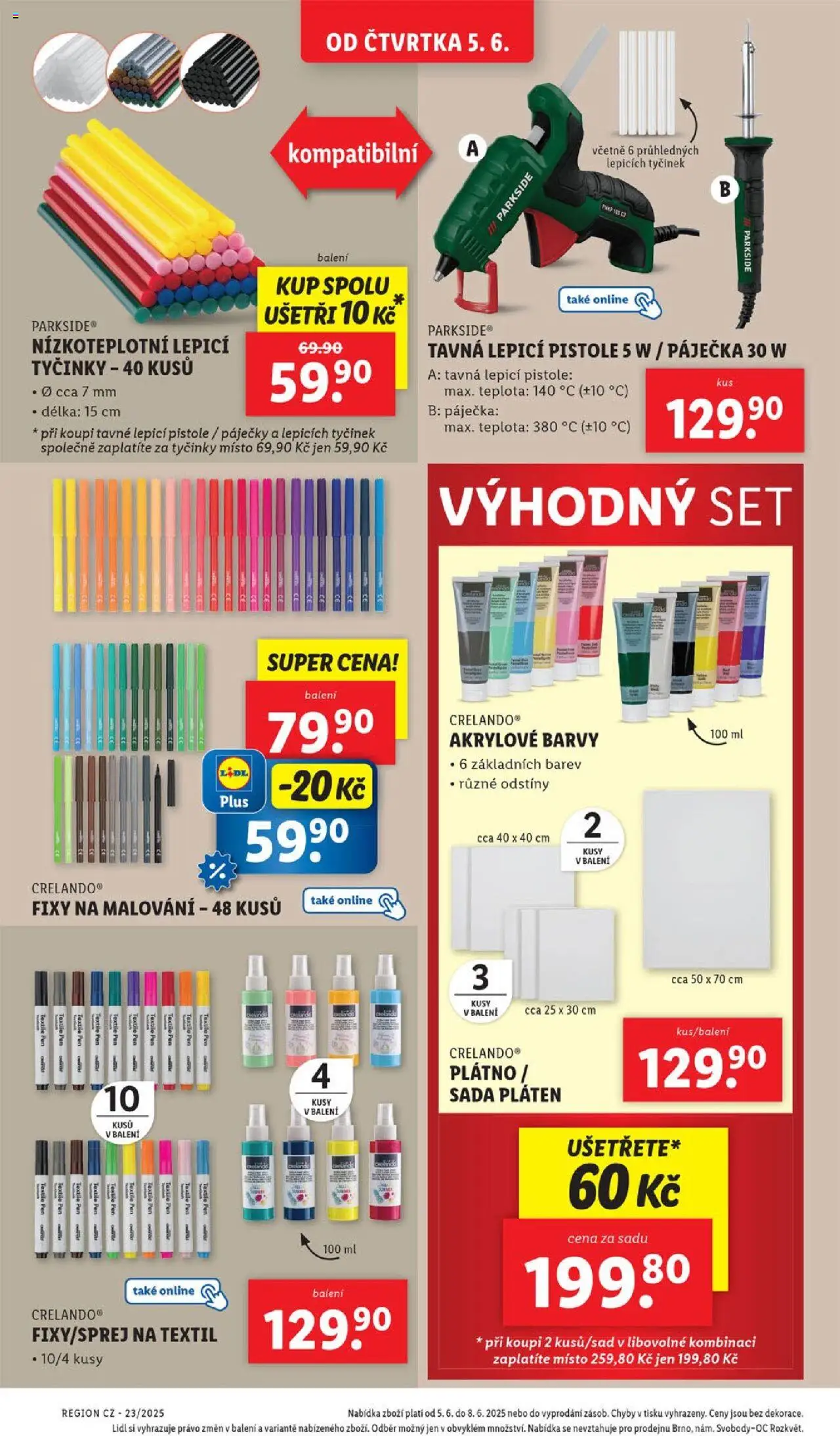 Lidl leták od 05.06.2025 | Strana: 44 | Produkty: Parkside, Akrylové barvy, Tyčinky, Fixy