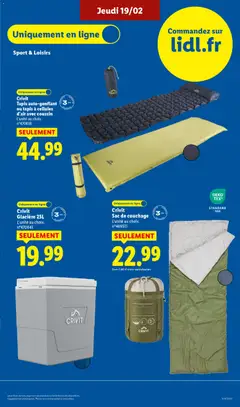 LIDL - Prévisualisation de LIDL catalogue semaine 8 valide à partir de 19.02.2026 | Page: 49 | Produits: Sac, Sac de couchage, Glacière, Tapis