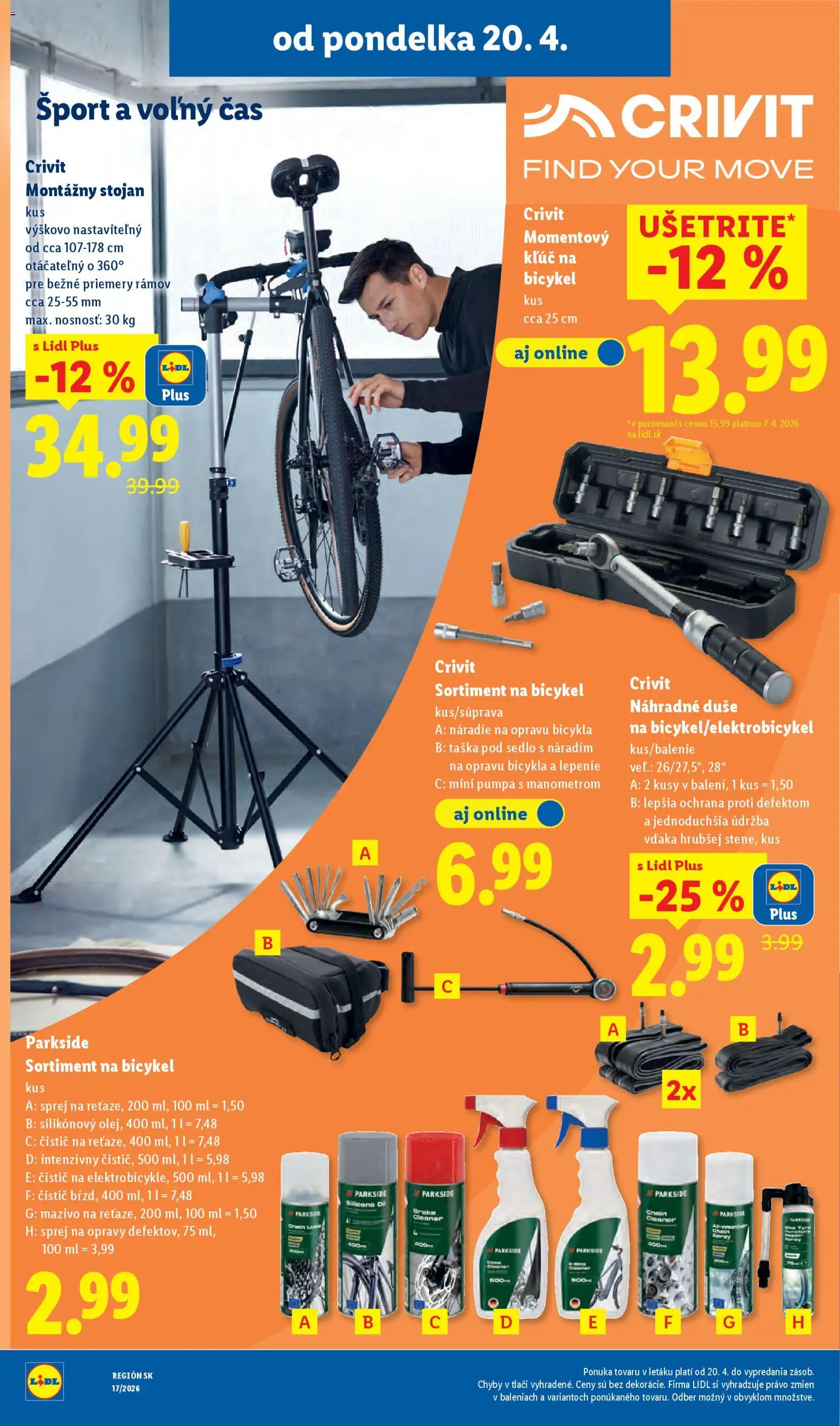 Nové Lidl akcie – leták je platný od 20.04.2026 | Strana: 51 | Produkty: Pumpa, Náradie, Parkside