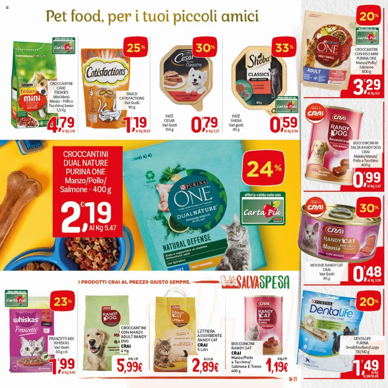 Volantino CRAI del 02.10.2025 | Pagina: 21 | Prodotti: Pollo, Salmone, Salsa, Tacchino