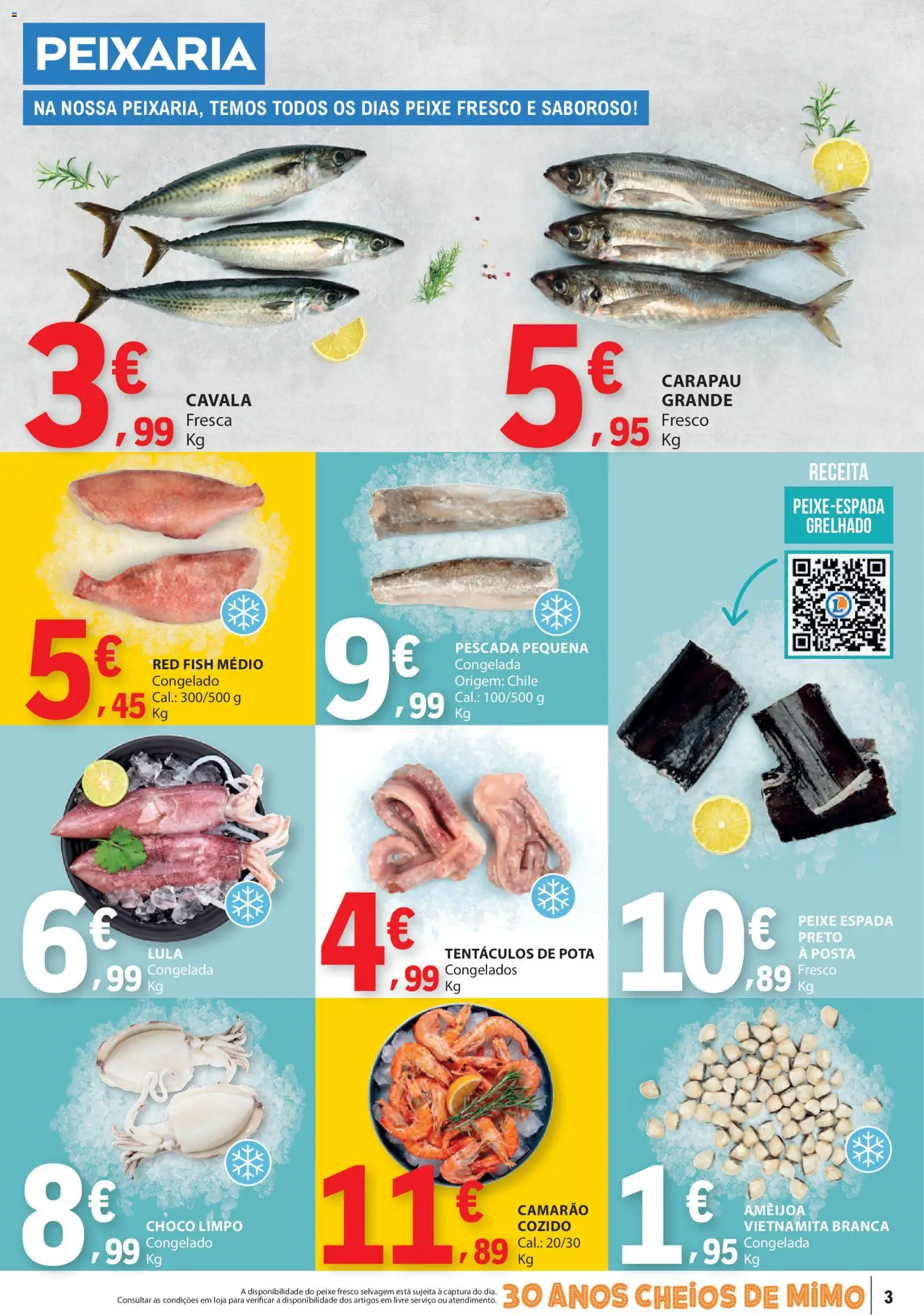 E.Leclerc folheto │ válido de 08.01.2026 | Página: 3 | Produtos: Pescada, Camarão, Peixe