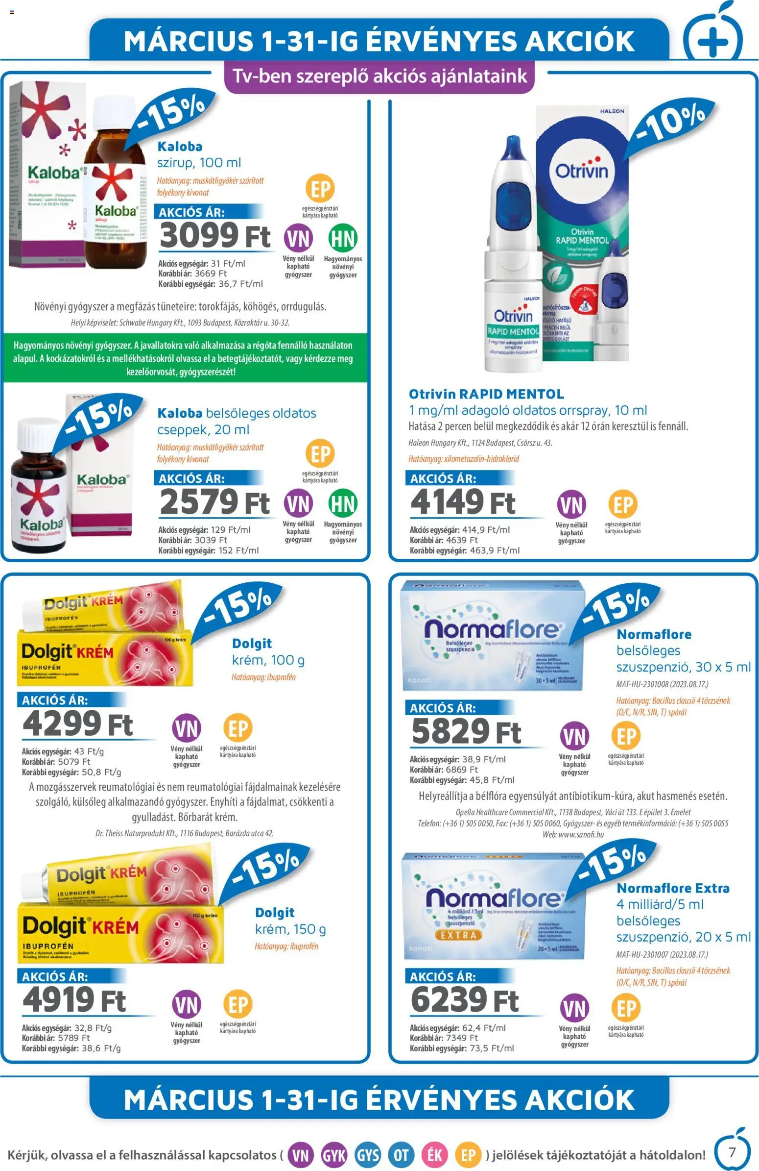 Alma Gyógyszertárak akciós ujság - amely érvényes a következő dátumtól: 01.03.2026 | Oldal: 7