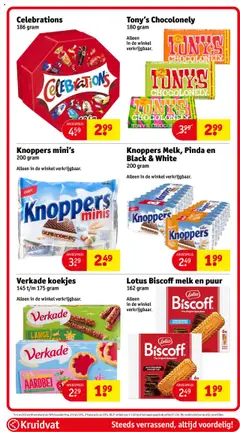 Verkade koekjes, 145 t/m 175 gram, Alleen in de winkel verkrijgbaar. - Voorbeeld van een folder van Kruidvat, geldig van 14.10.2025 | Pagina: 88 | Producten: Chocolade, Kan, Koekjes, Zeezout