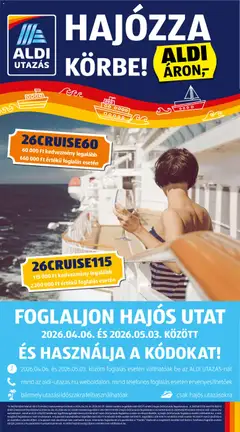 Aldi Utazás katalógus - amely érvényes a következő dátumtól: 30.04.2026