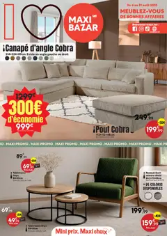 Maxi Bazar - Prévisualisation de Maxi Bazar catalogue mobilier valide à partir de 06.08.2025