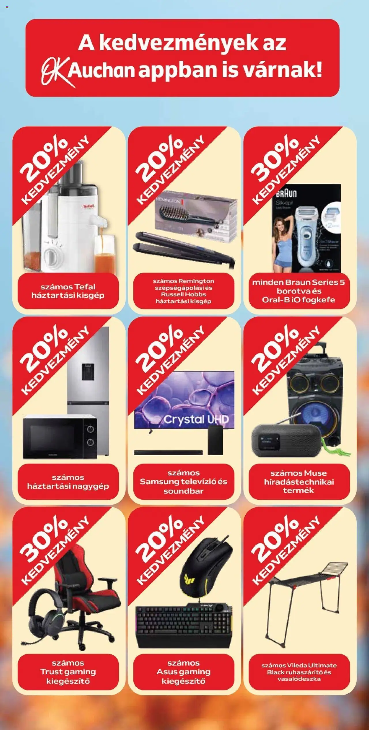 Auchan akciós ujság - amely érvényes a következő dátumtól: 02.10.2025 | Oldal: 11 | Termékek: Tefal, Borotva, Samsung, Vileda