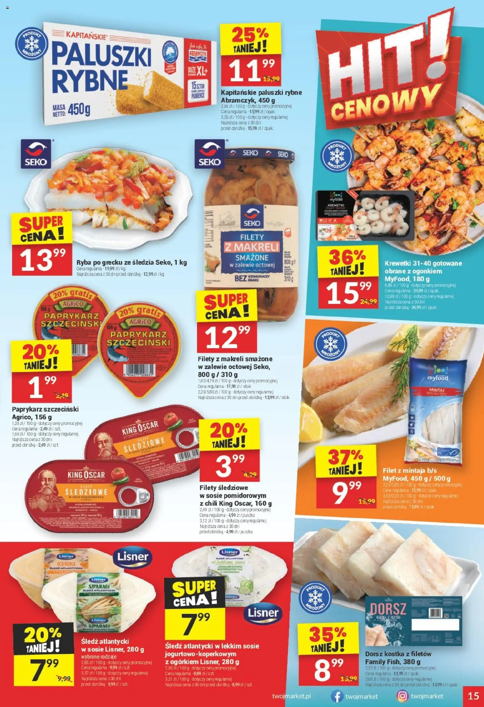 Twój Market Gazetka od 05.11.2025 | Strona: 15 | Produkty: Chili, Krewetki, Dorsz, Szparagi