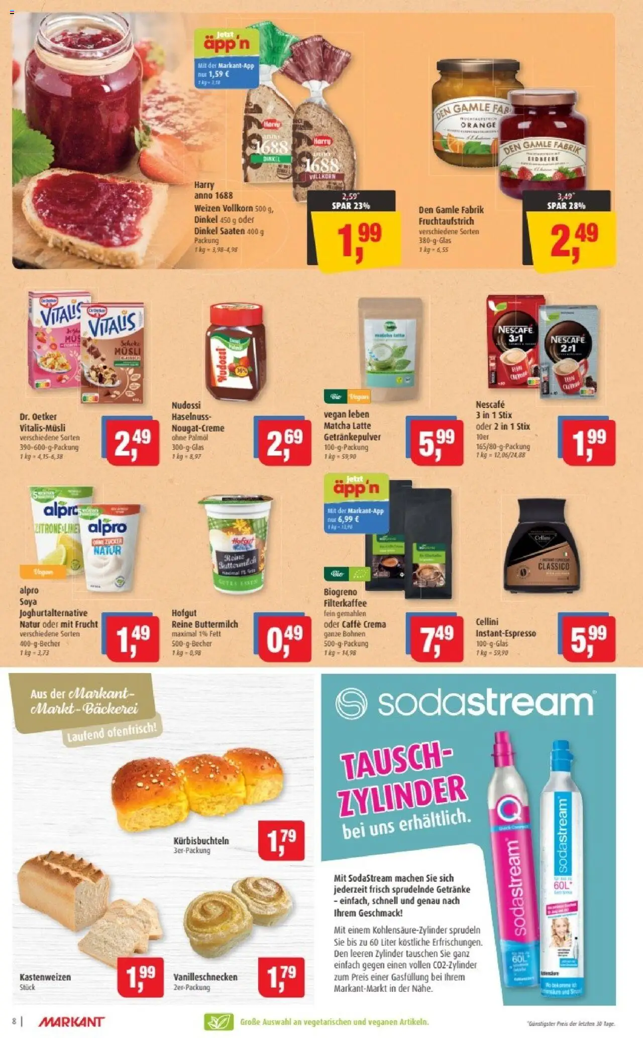 Markant Prospekt 	 – gültig ab 20.10.2025 | Seite: 8 | Produkte: Alpro, Zucker, Zitrone, Sodastream
