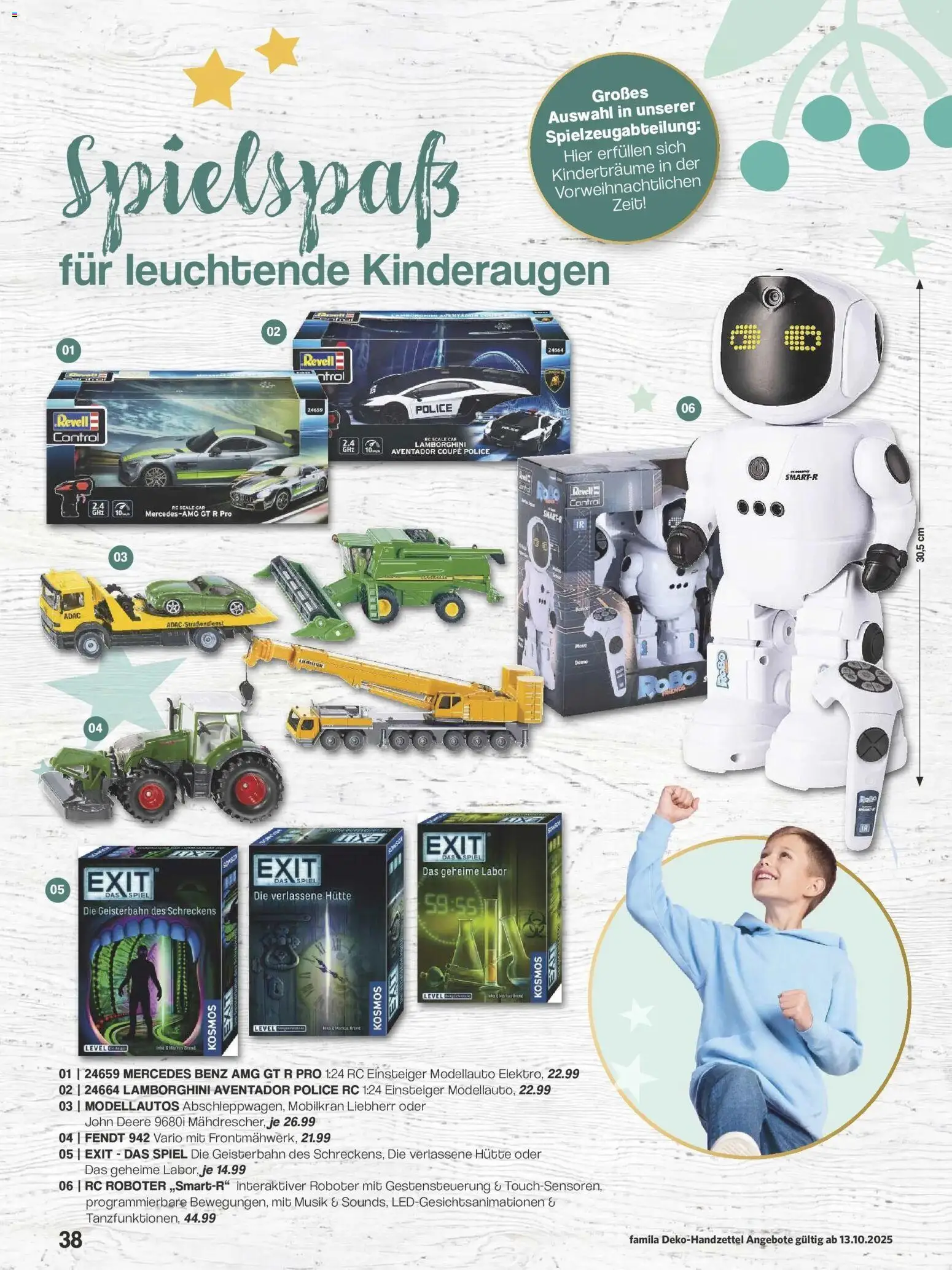 Famila Nordwest - Famila: Weihnachtsdeko – gültig ab 12.10.2025 | Seite: 38 | Produkte: Spiel, Liebherr, Roboter