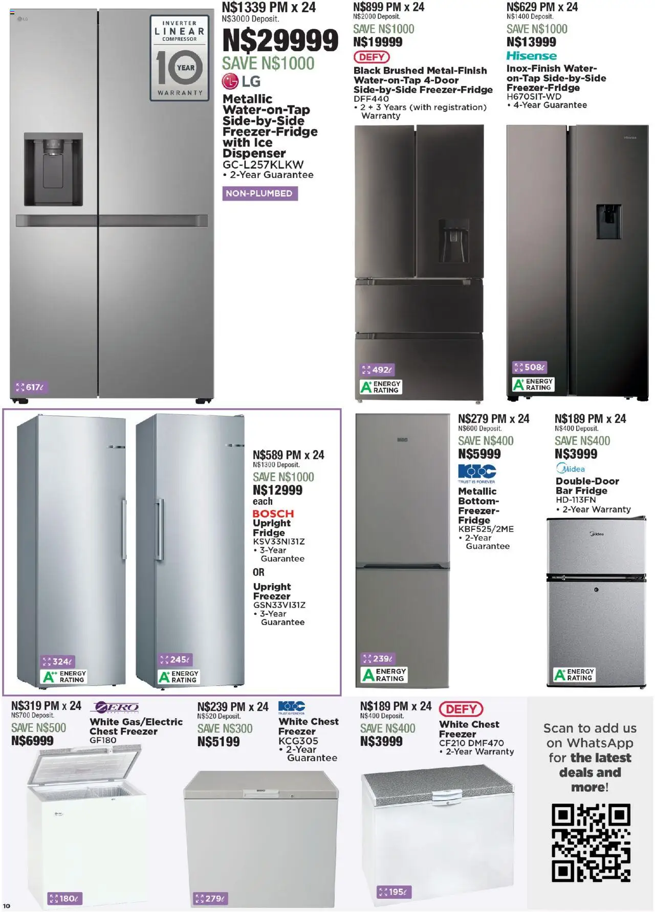 House and Home - Namibia Catalogue │ valid from 18.08.2025 | Page: 10 | Products: Freezer, Compressor, Chest freezer, Water
