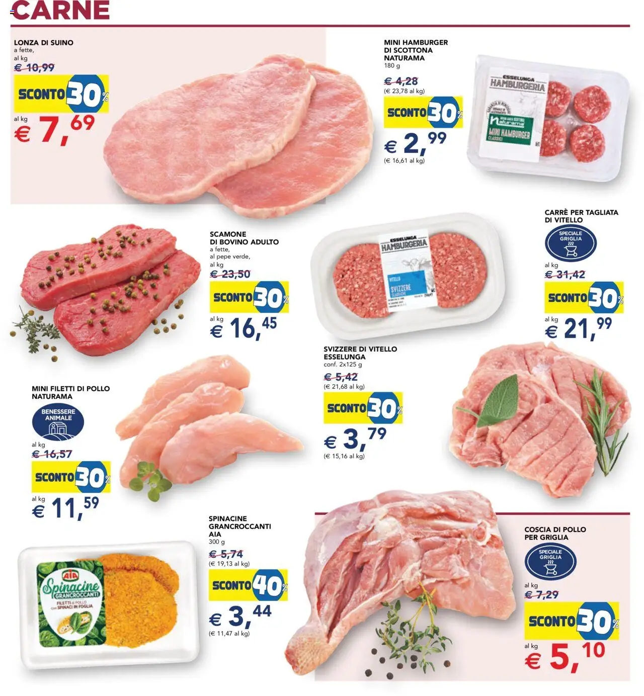 Volantino Esselunga S del 31.07.2025 | Pagina: 5 | Prodotti: Bovino, Pollo, Suino, Vitello