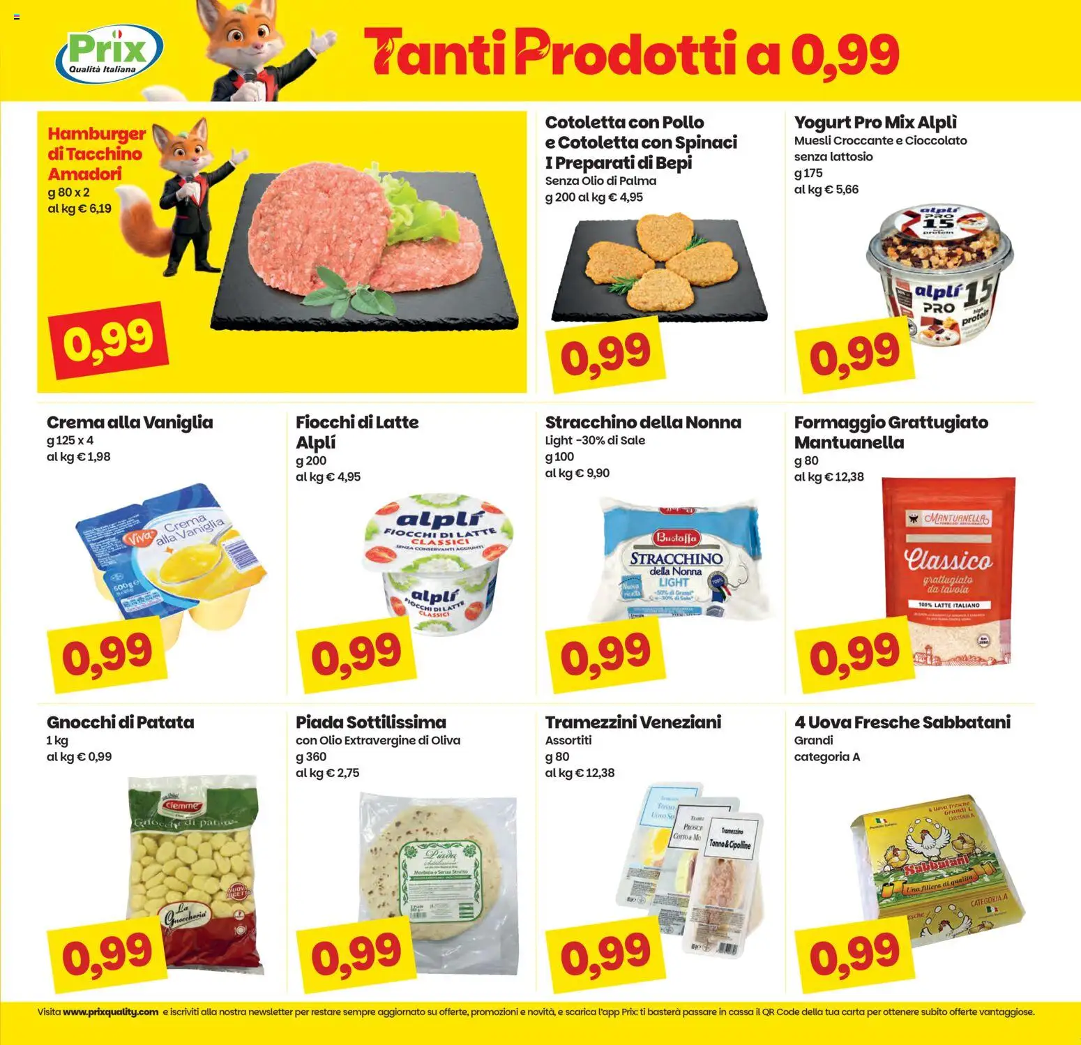 Volantino Prix del 21.04.2026 | Pagina: 4 | Prodotti: Muesli, Cioccolato, Pollo, Hamburger