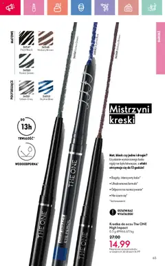 Oriflame Katalog 11 2025 od 27.07.2025 | Strona: 65 | Produkty: Makijaż, Eyeliner, Kredka do oczu