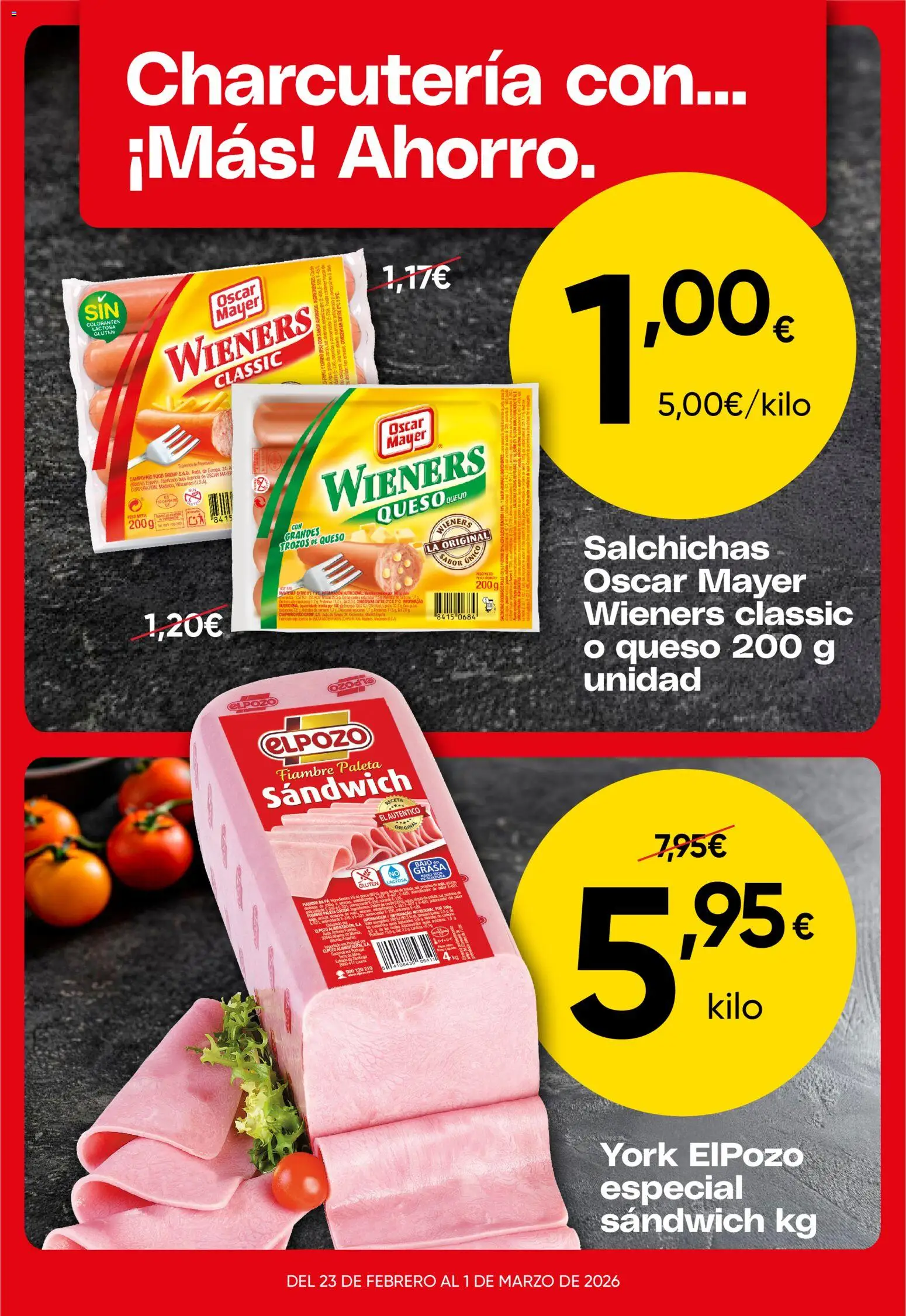 Froiz - Oferta semanal │ válido desde el 23.02.2026 | Página: 3 | Productos: Queso, Cerdo, Pasta, Peso