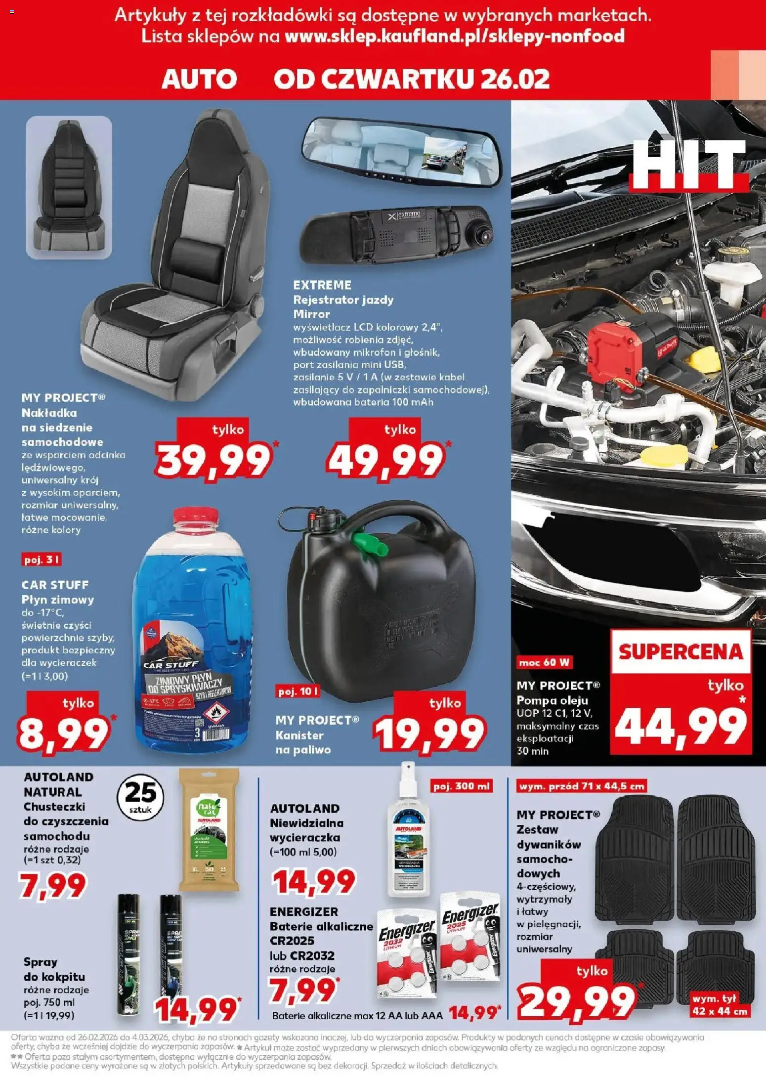 Kaufland gazetka - Mega okazje od 26.02.2026 | Strona: 9 | Produkty: Kabel, Baterie, Bateria, Wycieraczka