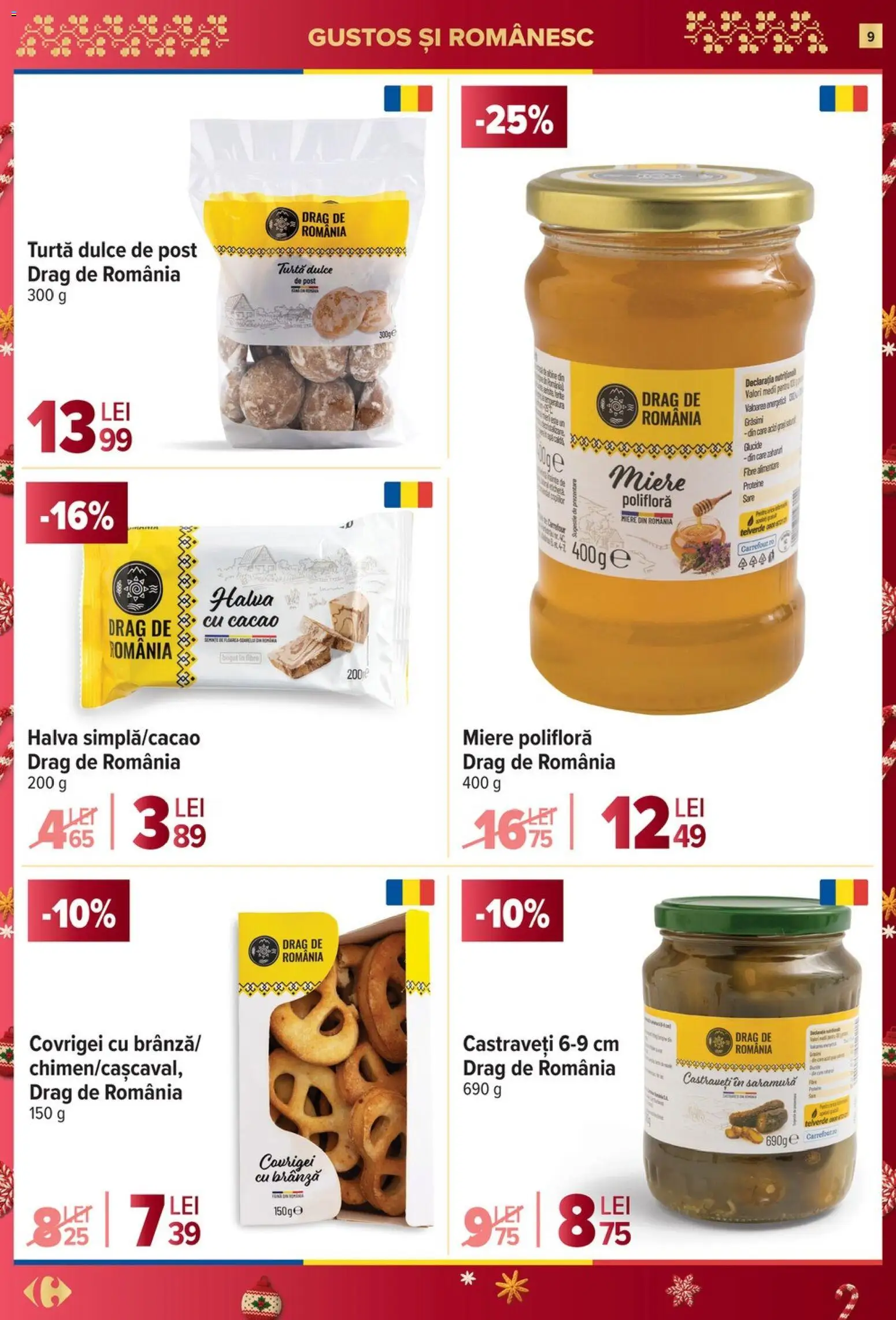 Noul catalog Carrefour – valabil de la 26.11.2025 | Pagină: 9 | Produse: Masaüstü kılıfı, Miere polifloră, Covrigei, Castraveți