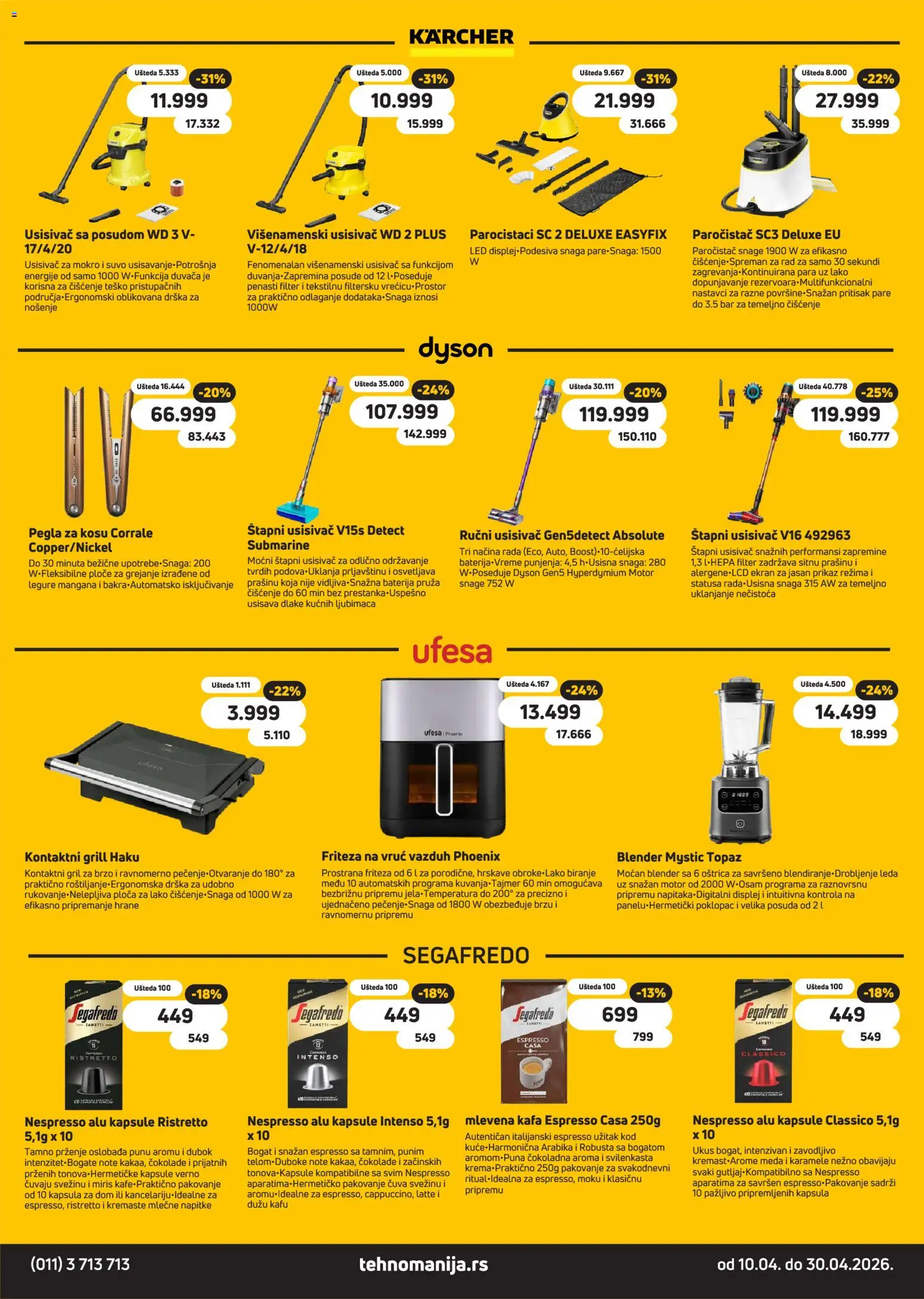 Tehnomanija katalog - važi od 10.04.2026 | Strana: 10 | Proizvode: Usisivač, Friteza, Paročistač, Nespresso