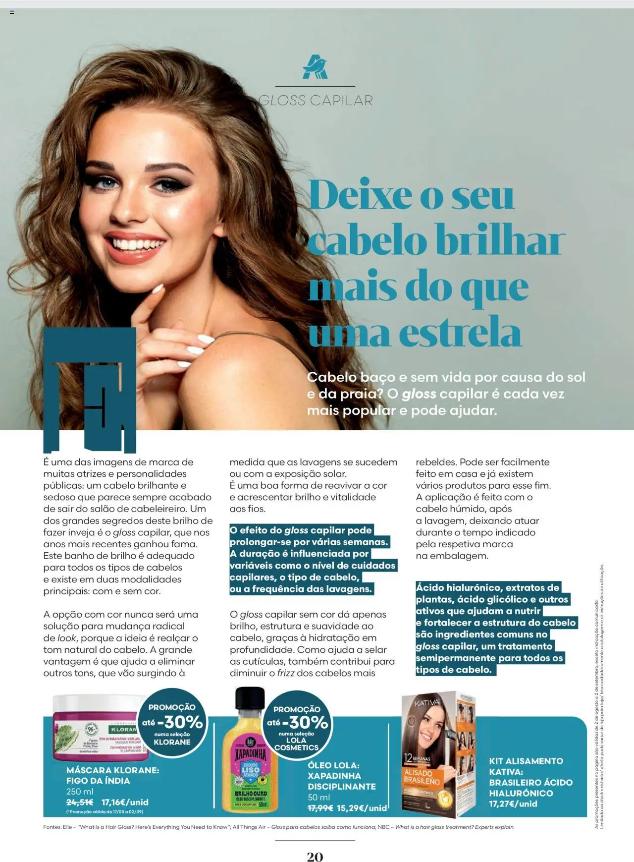 Auchan - Relaxe e cuide de si │ válido de 01.08.2025 | Página: 20 | Produtos: Gloss, Banho, Óleo