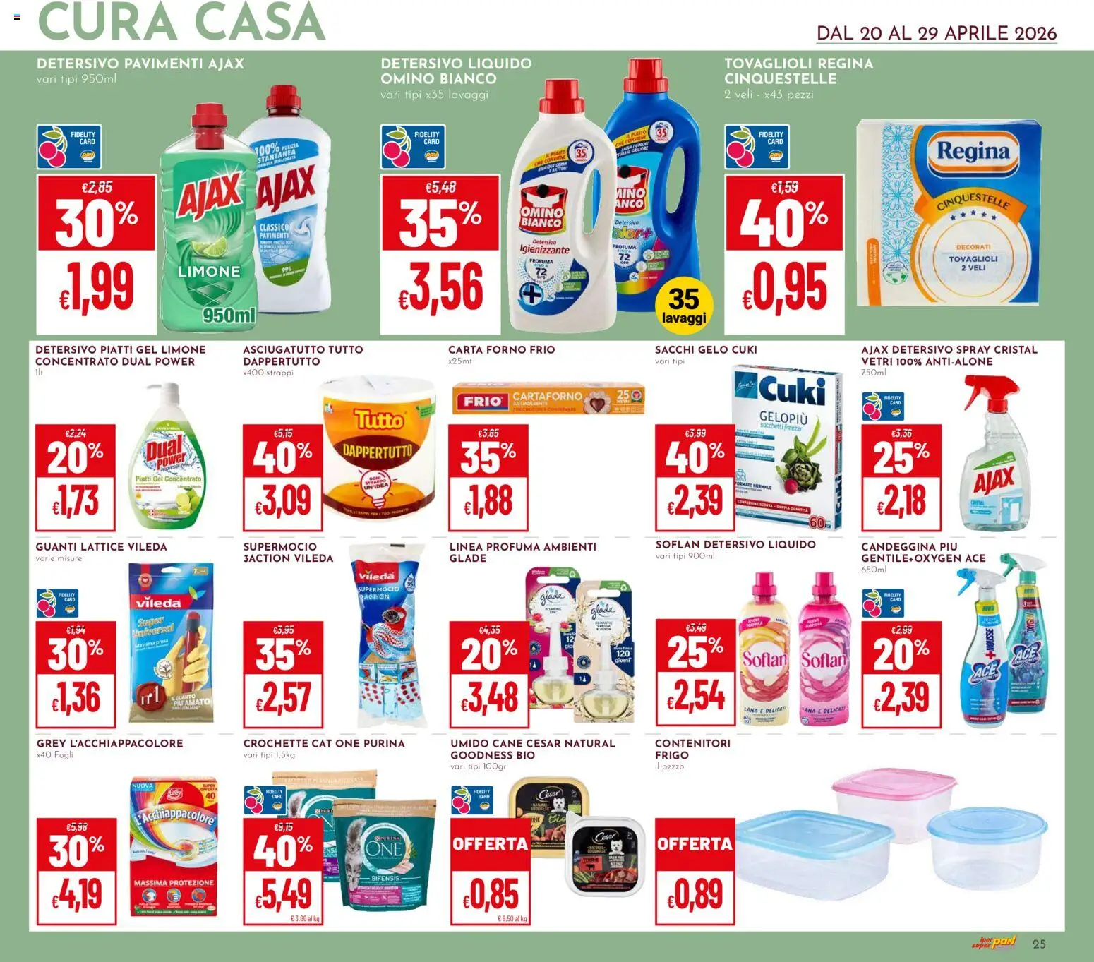 Volantino Pan del 20.04.2026 | Pagina: 25 | Prodotti: Limone, Guanti, Freezer, Presa