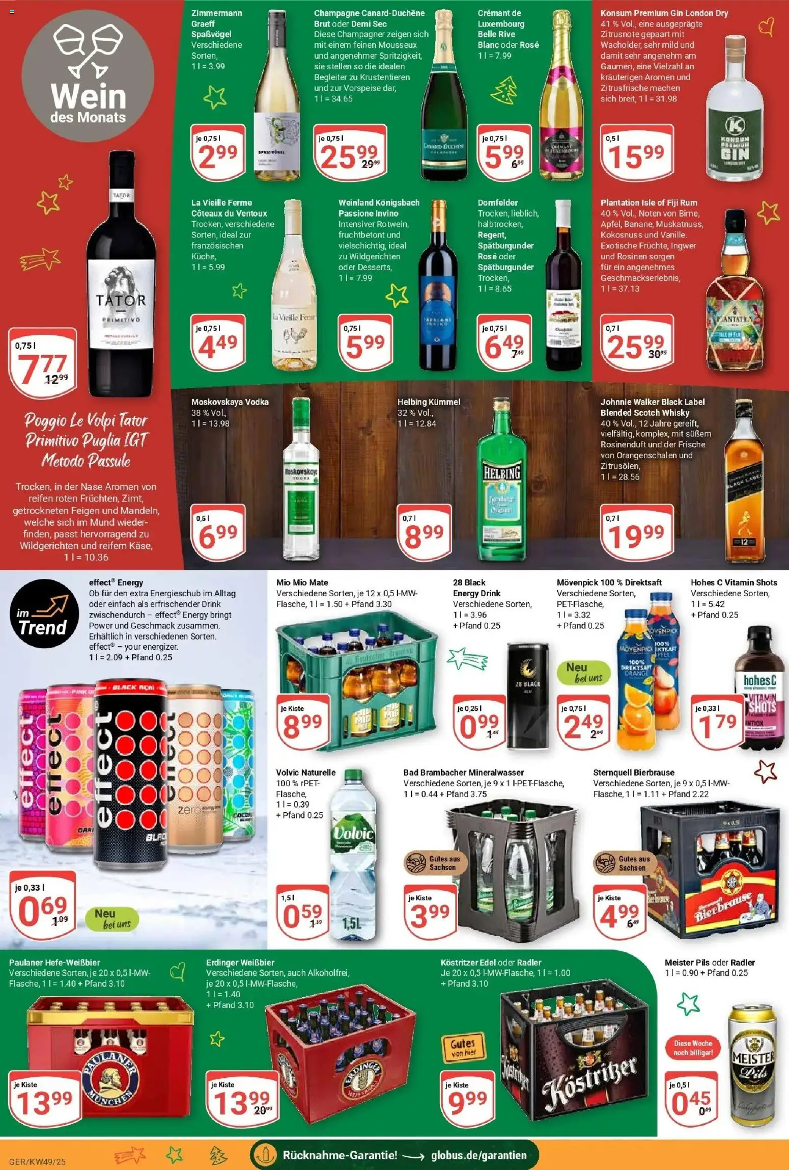 Globus prospekt Gera	 – gültig ab 01.12.2025 | Seite: 22 | Produkte: Pils, Radler, Wein, Paulaner