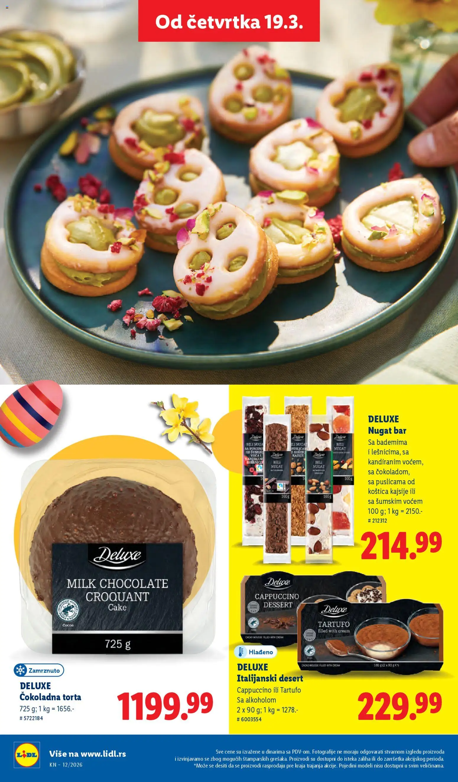 Lidl katalog - važi od 19.03.2026 | Strana: 42 | Proizvode: Torta