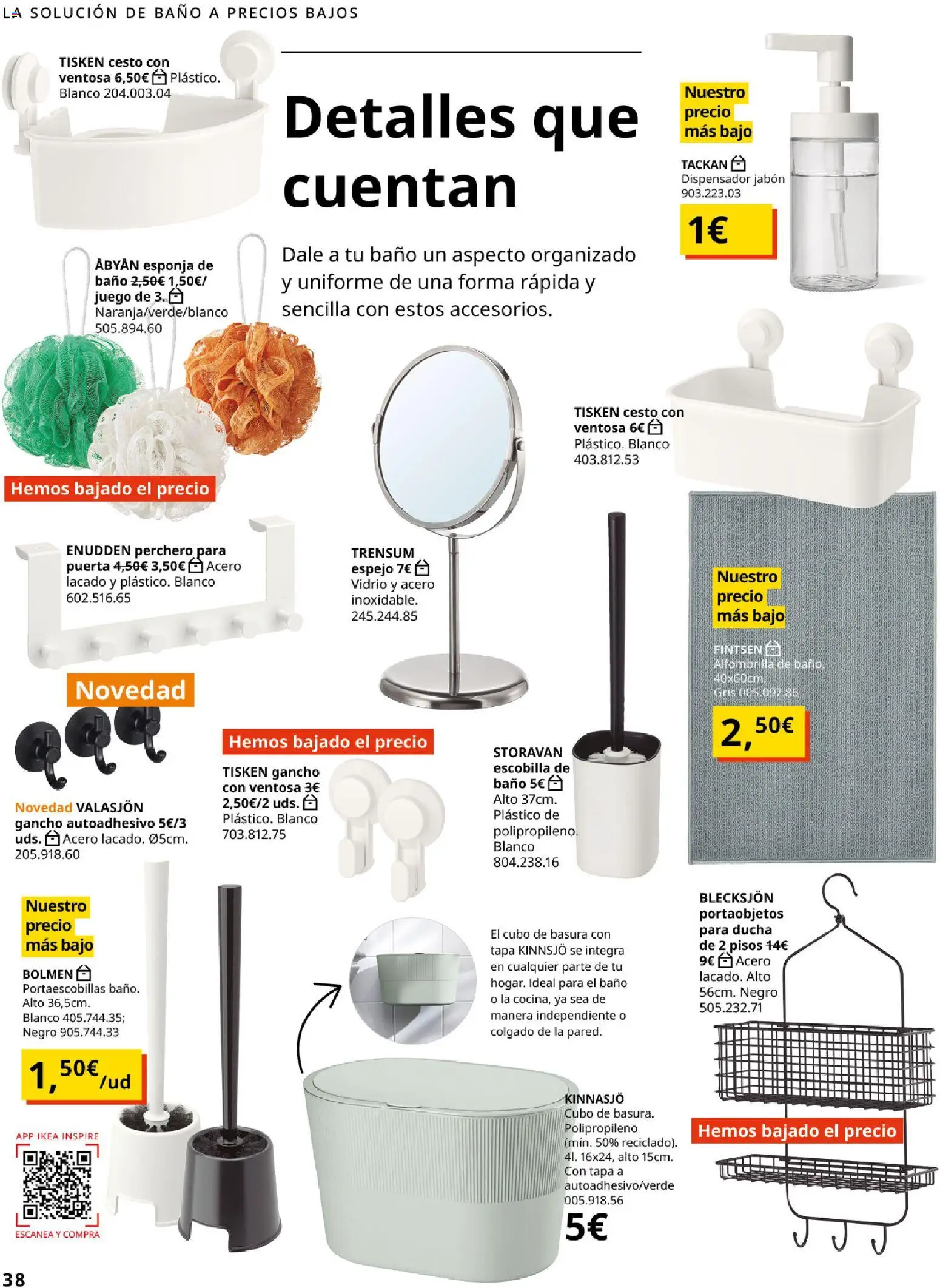 IKEA - Precios bajos │ válido desde el 13.04.2026 | Página: 38 | Productos: Esponja, Jabón, Baño, Διακόπτης κυκλώματος
