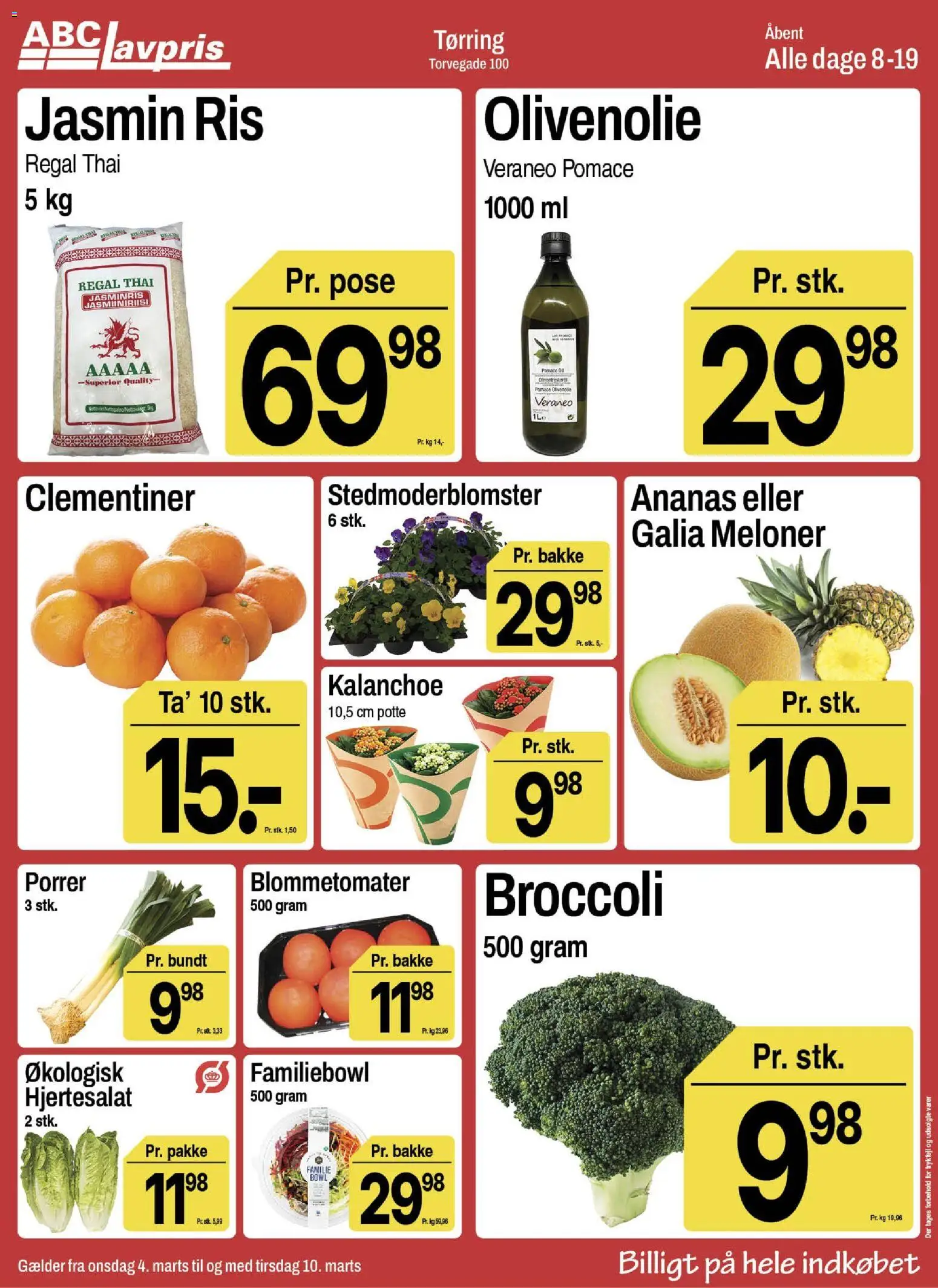 Abc Lavpris tilbudsavis – gyldig fra 04.03.2026 | Side: 2 | Produkter: Ris, Ananas, Broccoli, Porrer