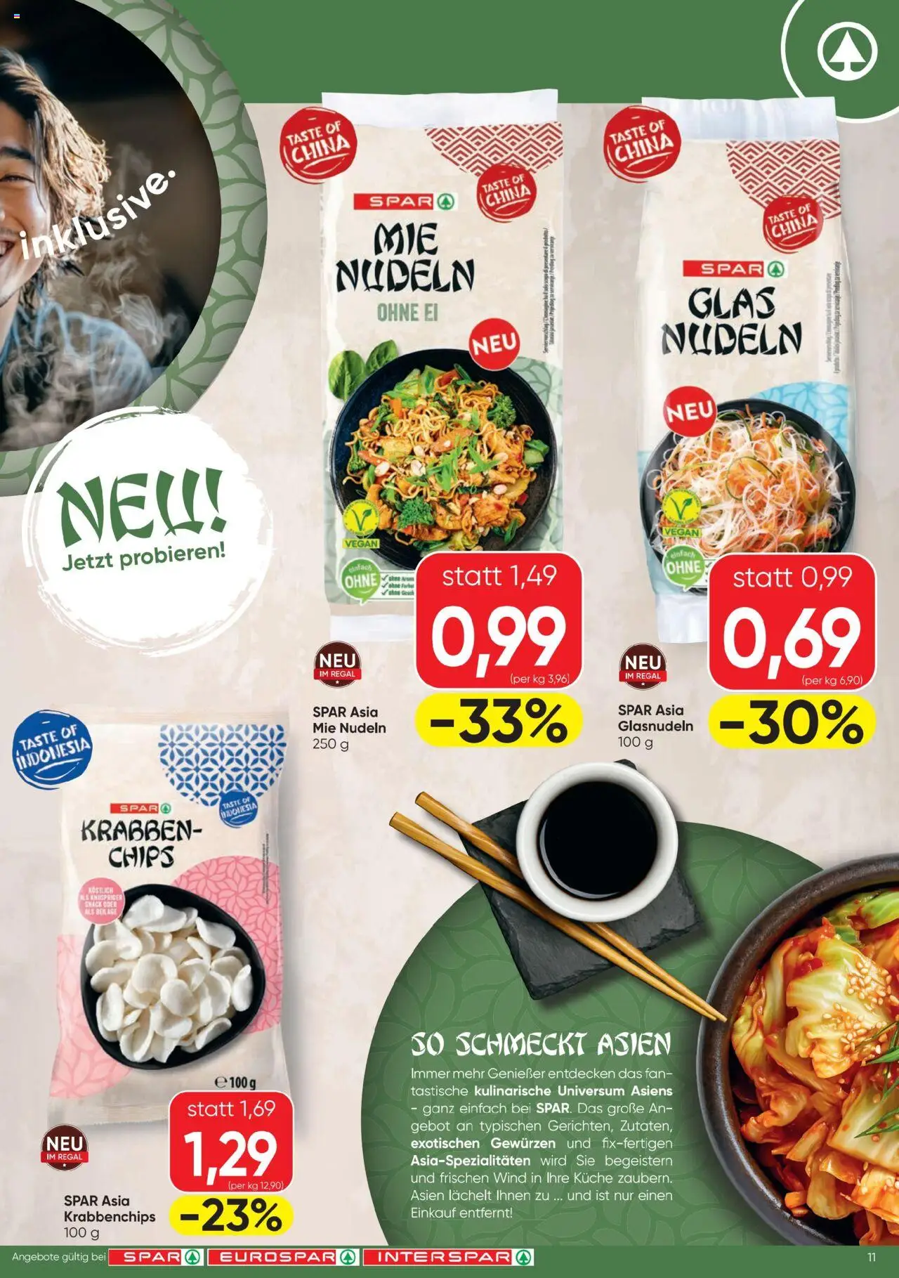 Spar Flugblatt gültig ab 09.10.2025 | Seite: 11 | Produkte: Chips, Regal, Nudeln