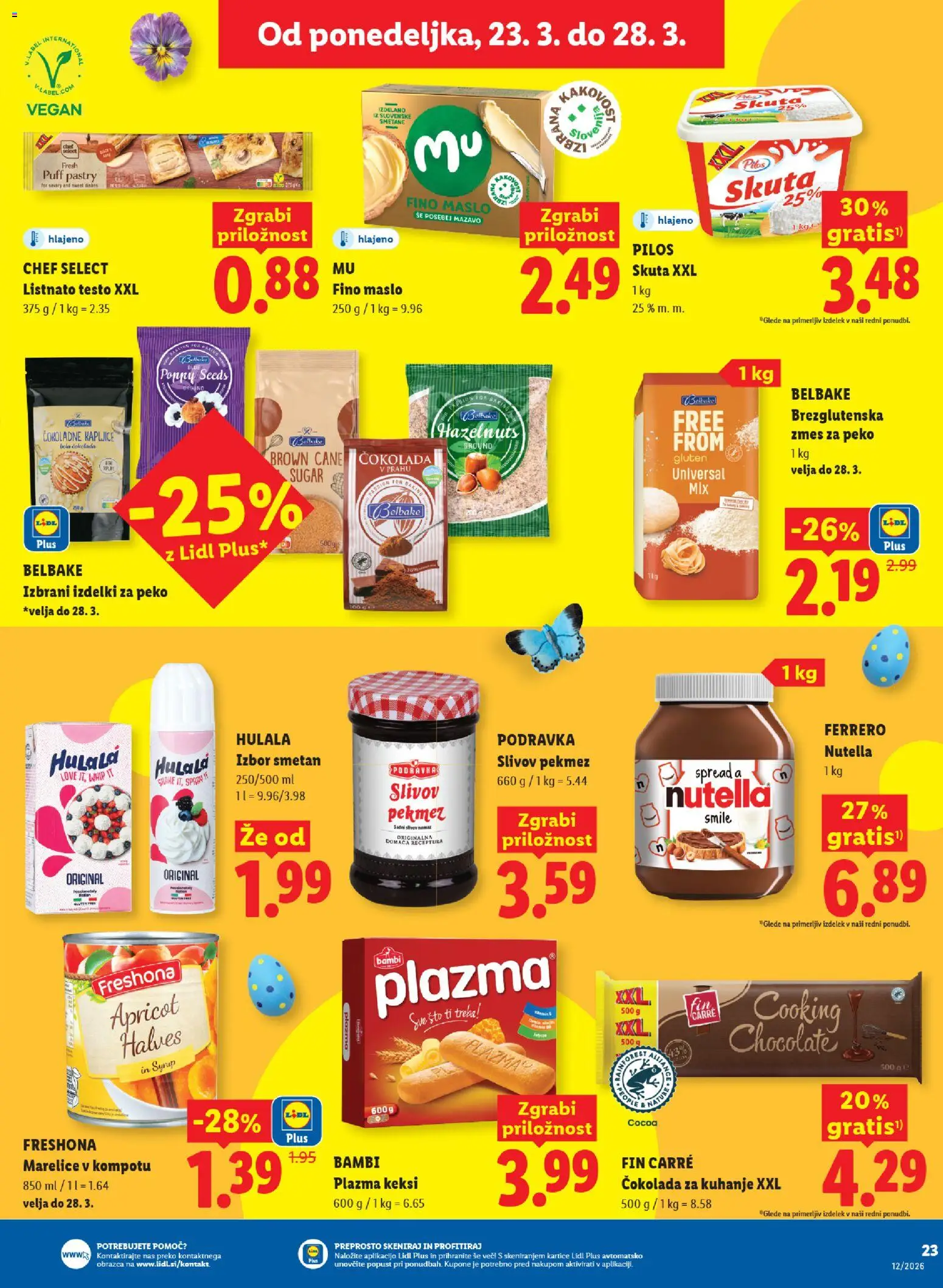 Novi Lidl katalog ponudbe – veljaven od 19.03.2026 | Stran: 45 | Izdelki: Keksi, Maslo, Cokolada, Skuta