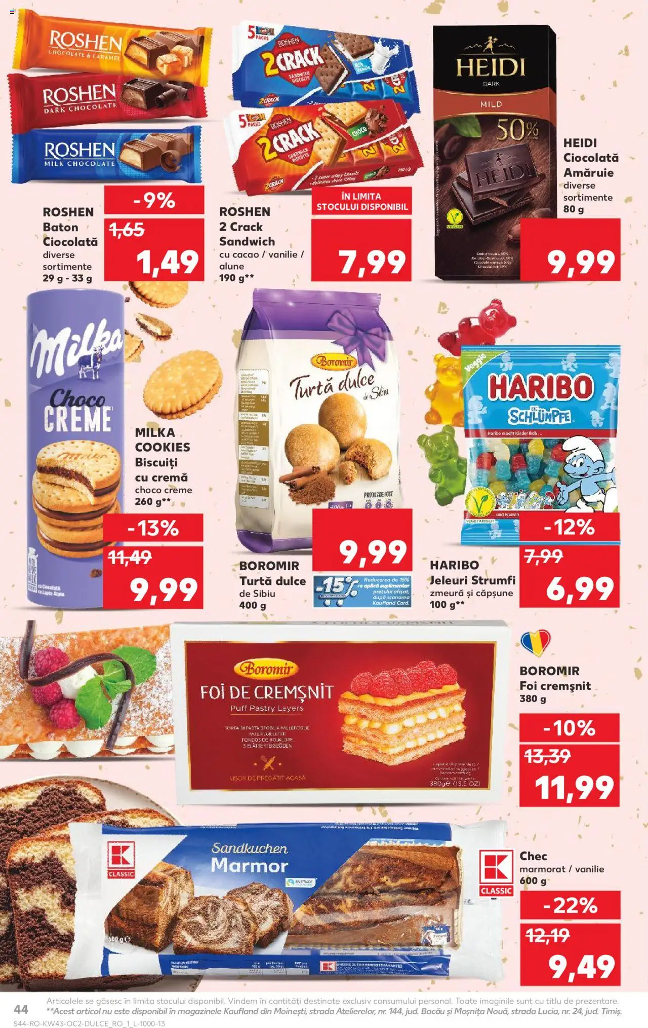 Noul catalog Kaufland – valabil de la 22.10.2025 | Pagină: 44 | Produse: Lapte, Cremă, Ciocolată, Cacao